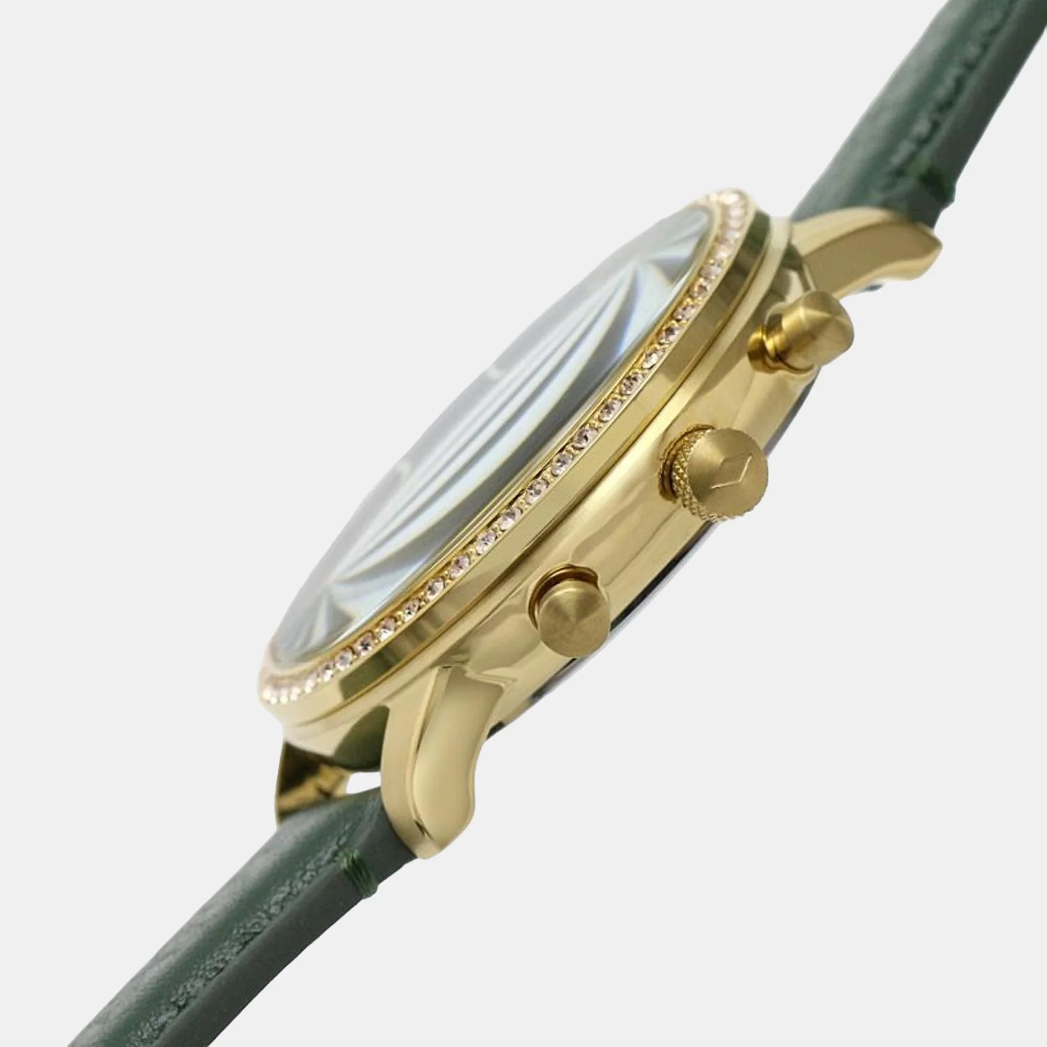 Neutra Women Quartz Green Dial Chronograph Leather Watch ES5239 - Image 4