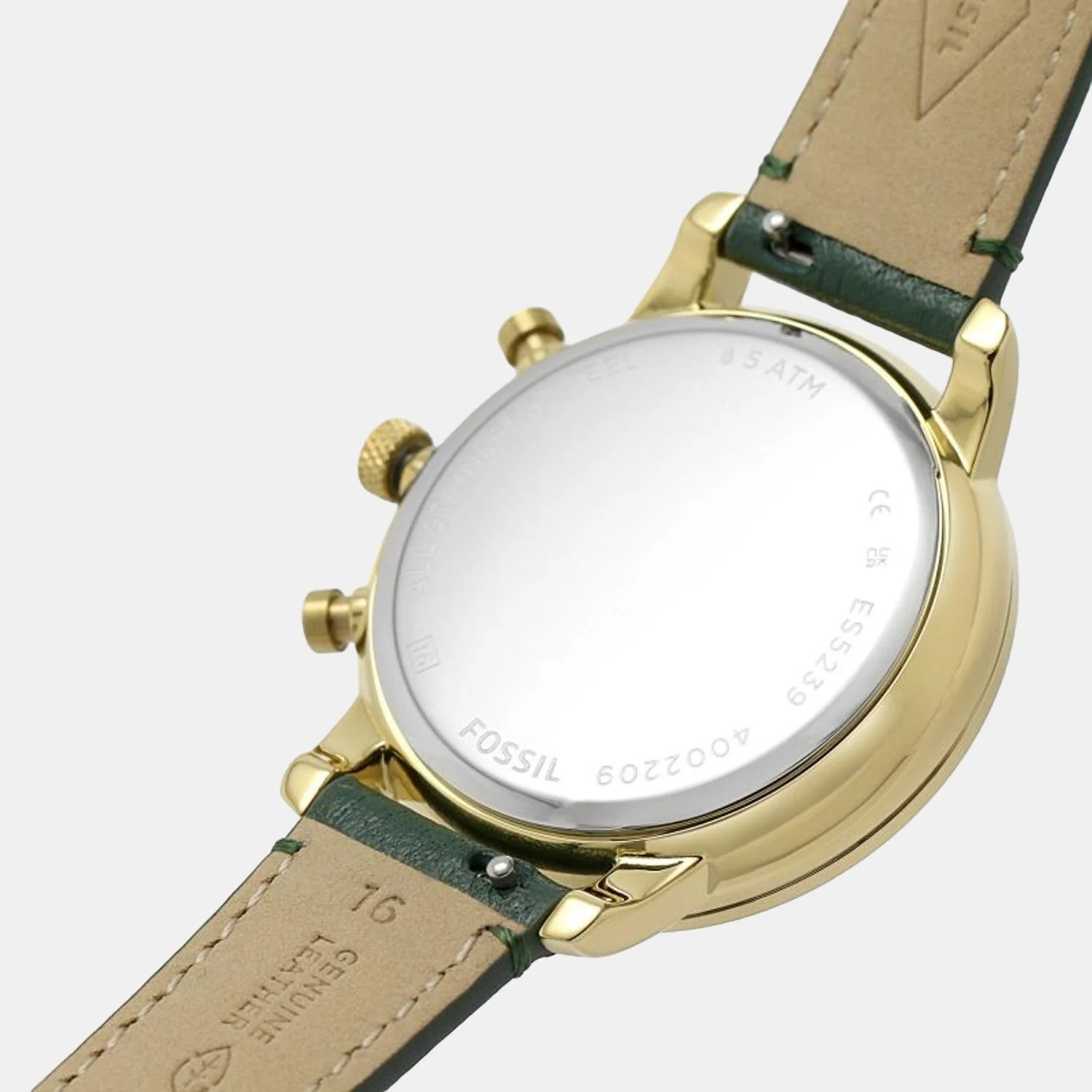 Neutra Women Quartz Green Dial Chronograph Leather Watch ES5239 - Image 5