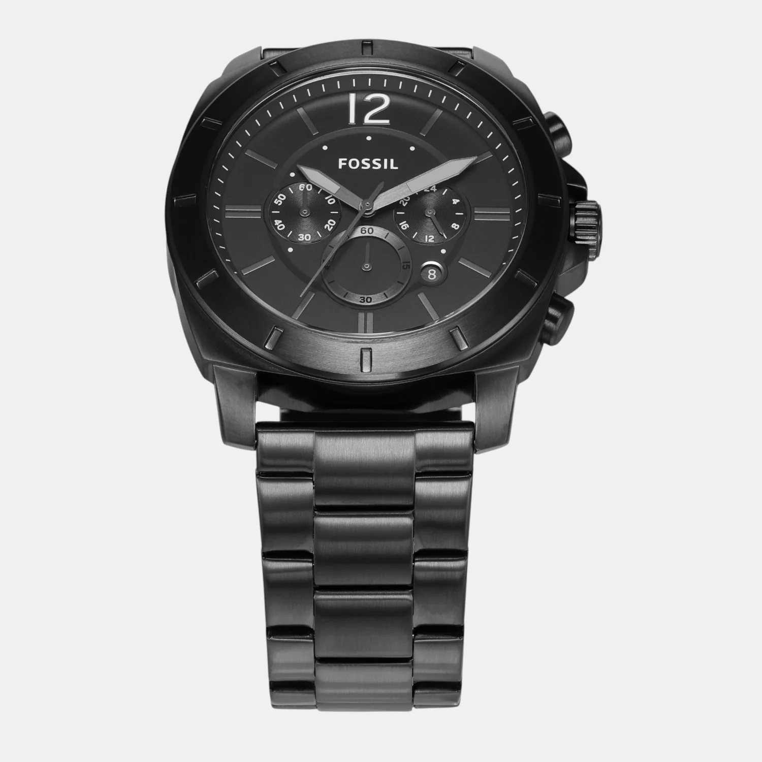 Privateer Men Quartz Black Dial Chronograph Stainless Steel Watch BQ2759 - Image 2