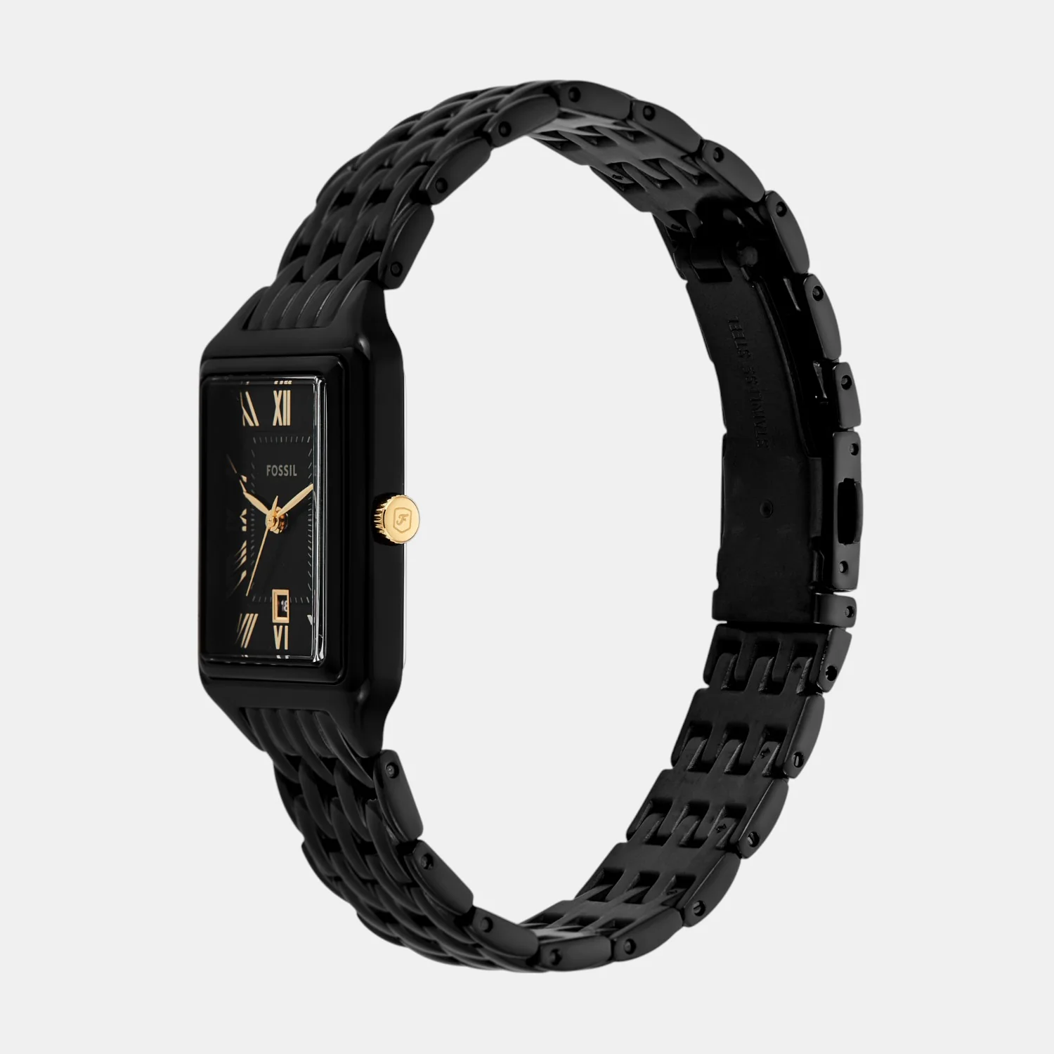 Raquel Women Quartz Black Dial Analog Stainless Steel Watch ES5385 - Image 4