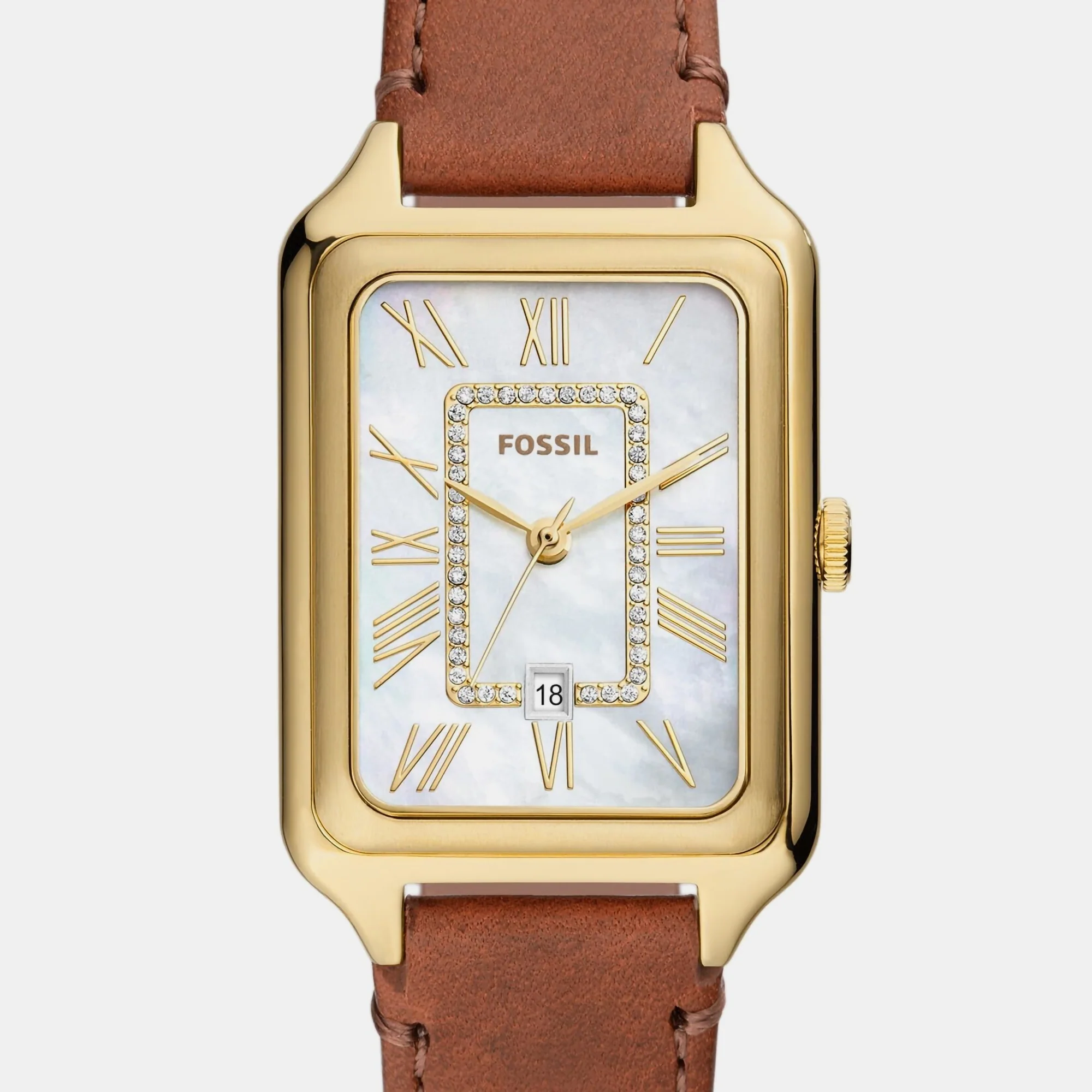 Raquel Women Quartz Mother Of Pearl Dial Analog Leather Watch ES5307 - Image 5