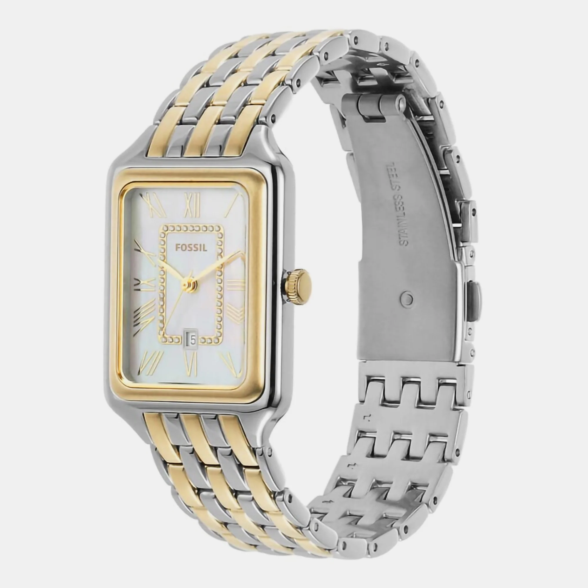 Raquel Women Quartz Mother Of Pearl Dial Analog Stainless Steel Watch ES5305 - Image 6