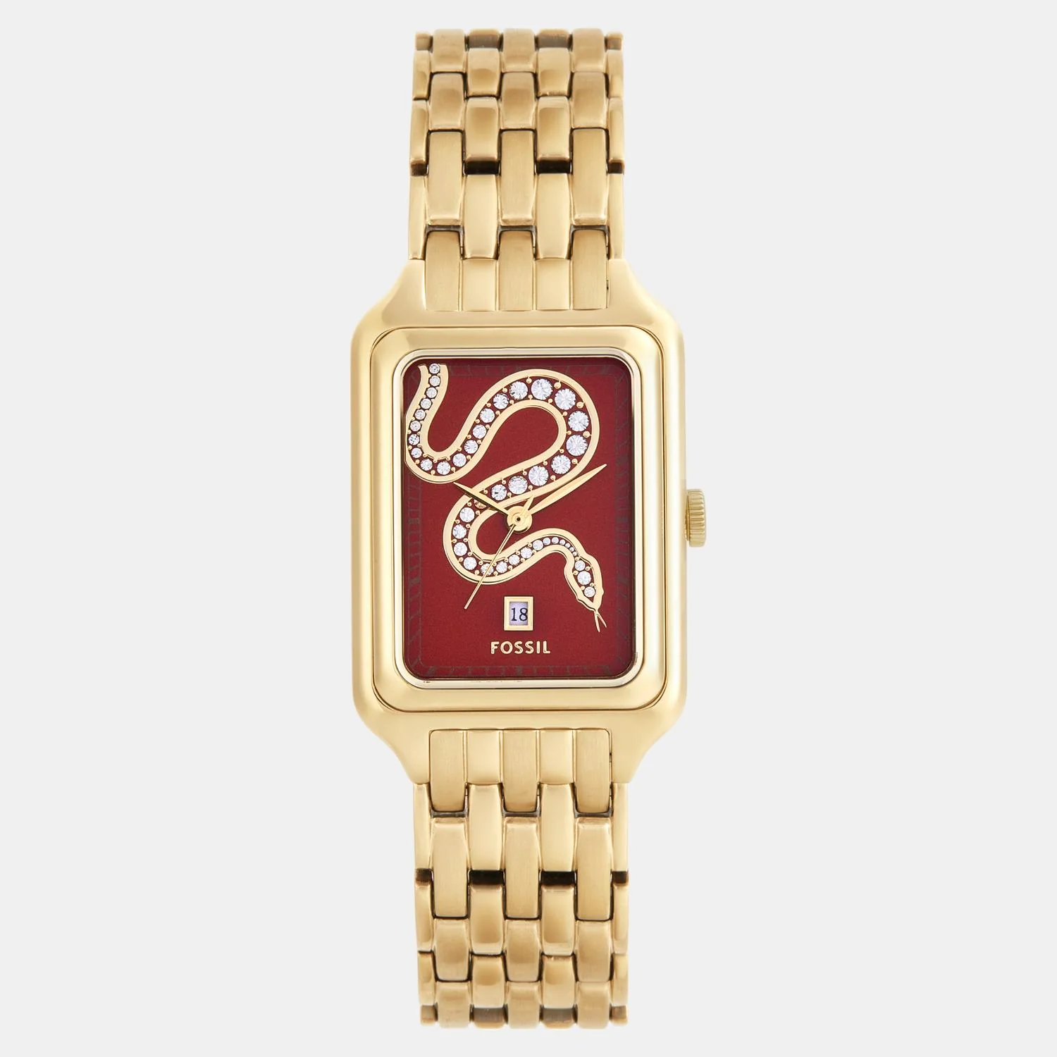 Raquel Women Quartz Red Dial Analog Stainless Steel Watch ES5379