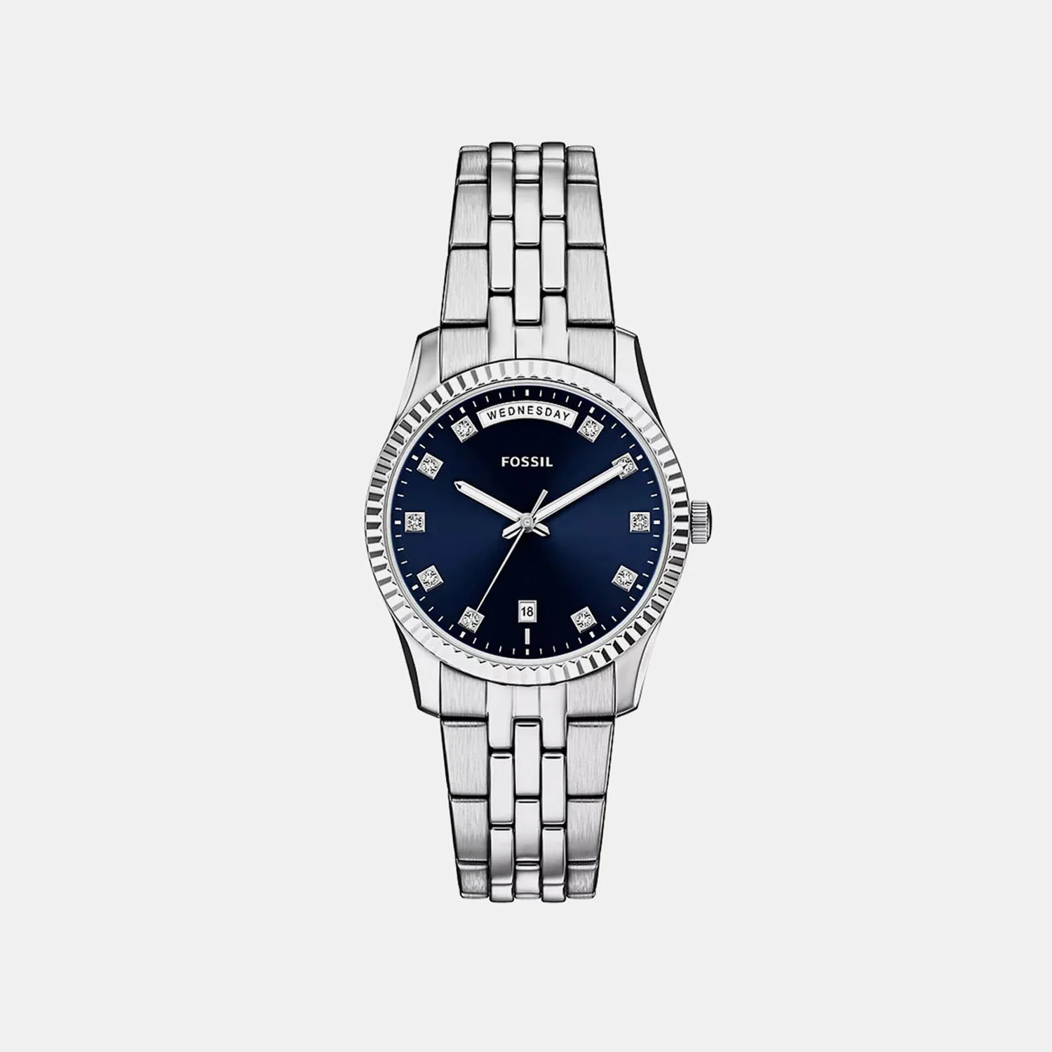 Scarlette Women Quartz Blue Dial Analog Stainless Steel Watch ES5457