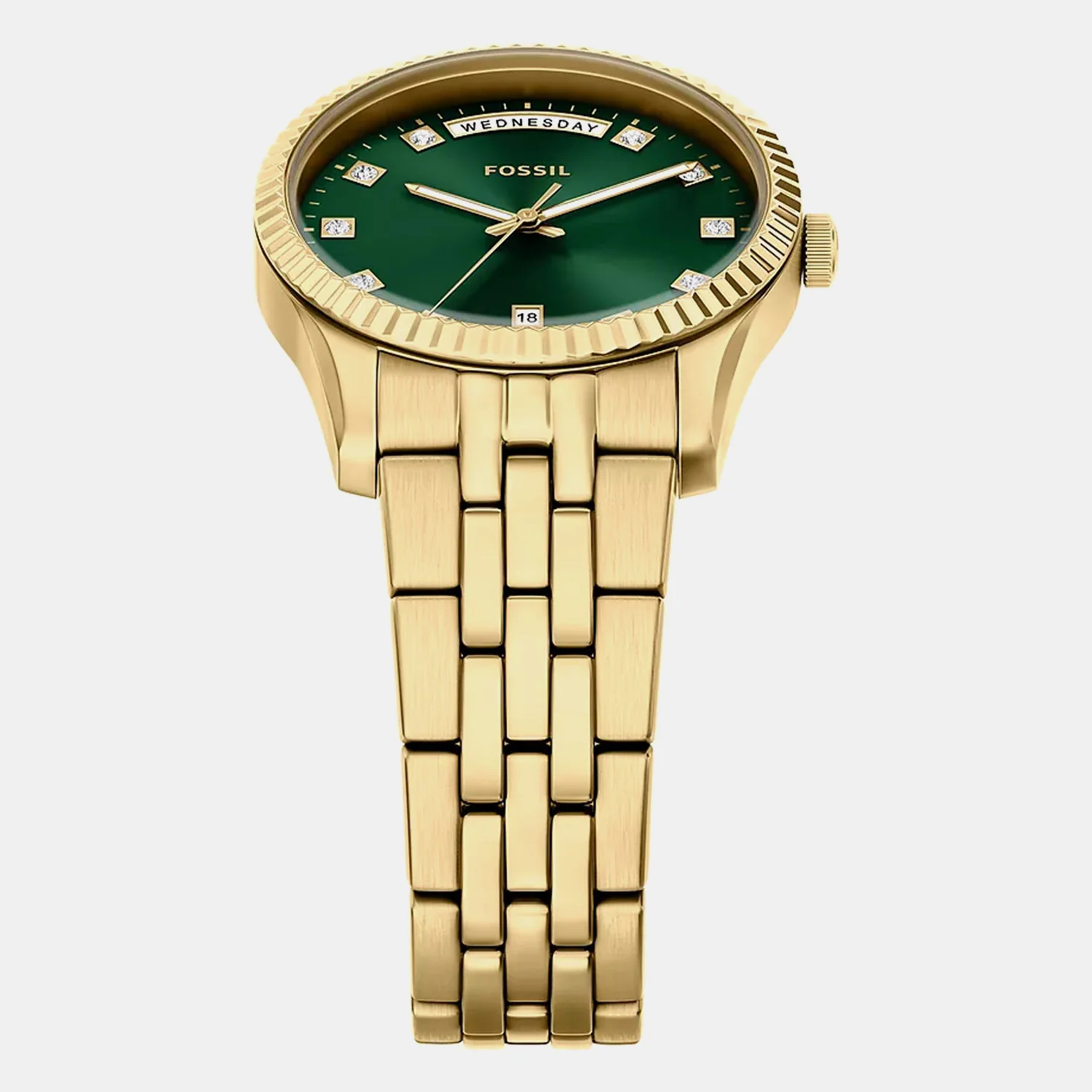 Scarlette Women Quartz Green Dial Analog Stainless Steel Watch ES5460 - Image 4