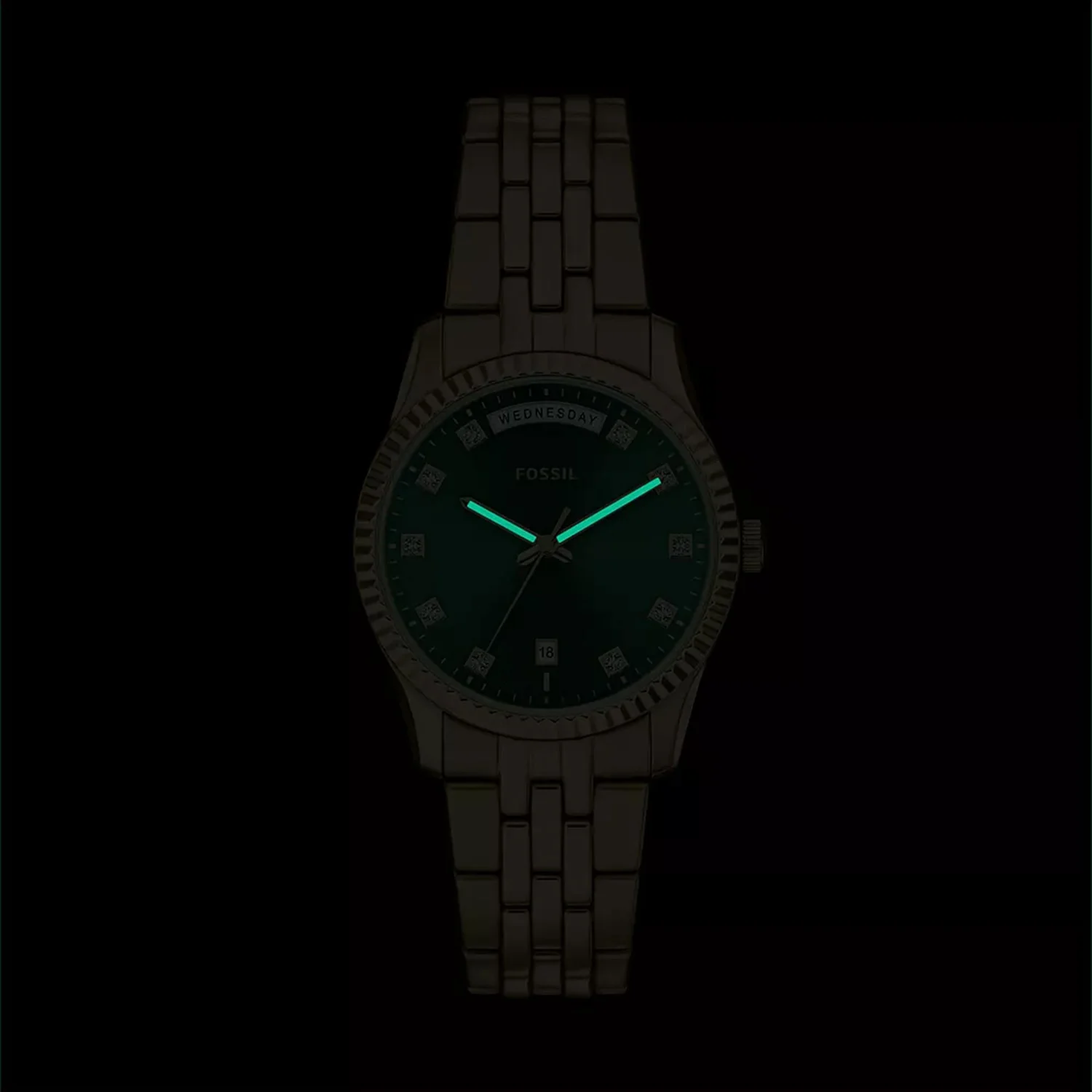 Scarlette Women Quartz Green Dial Analog Stainless Steel Watch ES5460 - Image 7