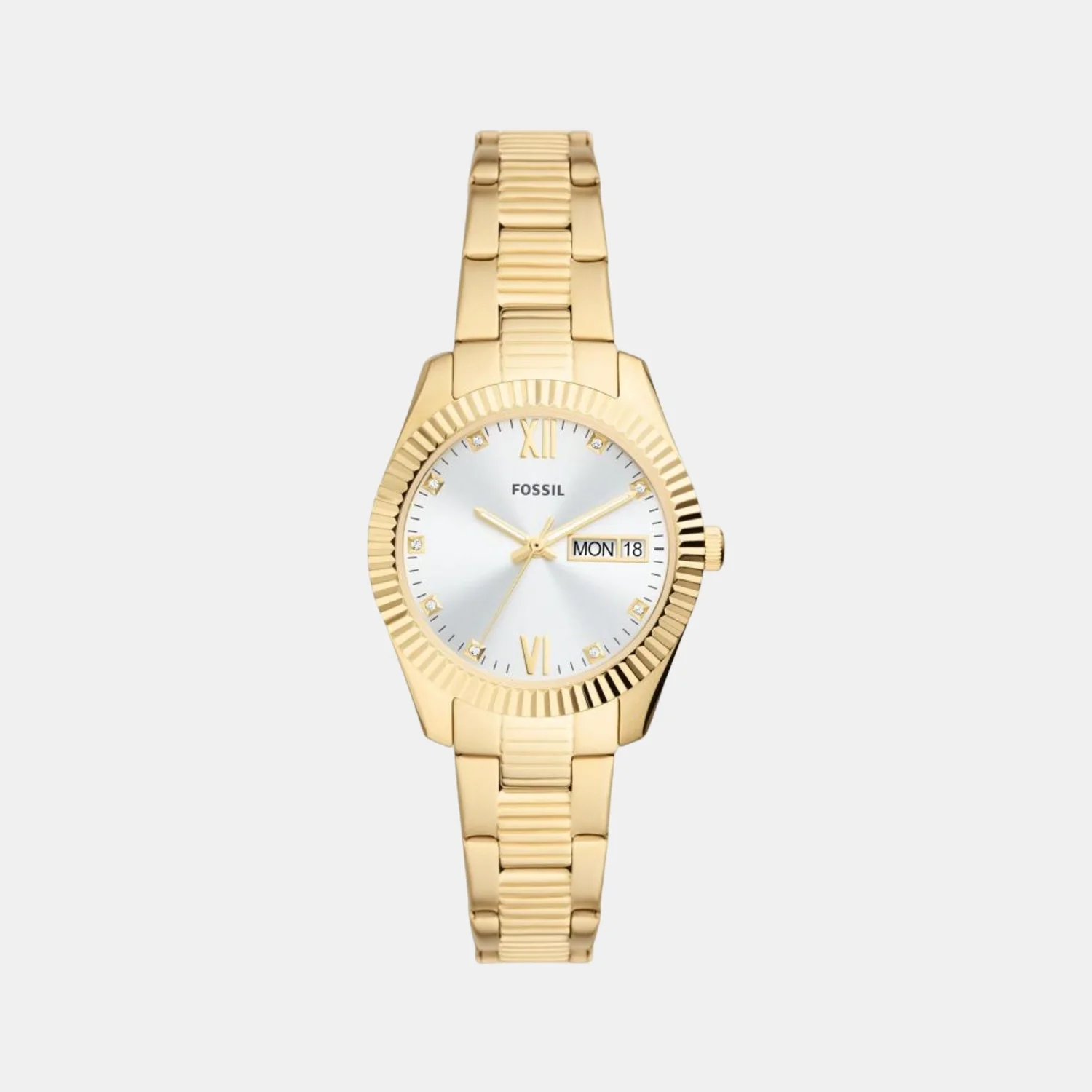 Scarlette Women Quartz Silver Dial Analog Stainless Steel Watch ES5199