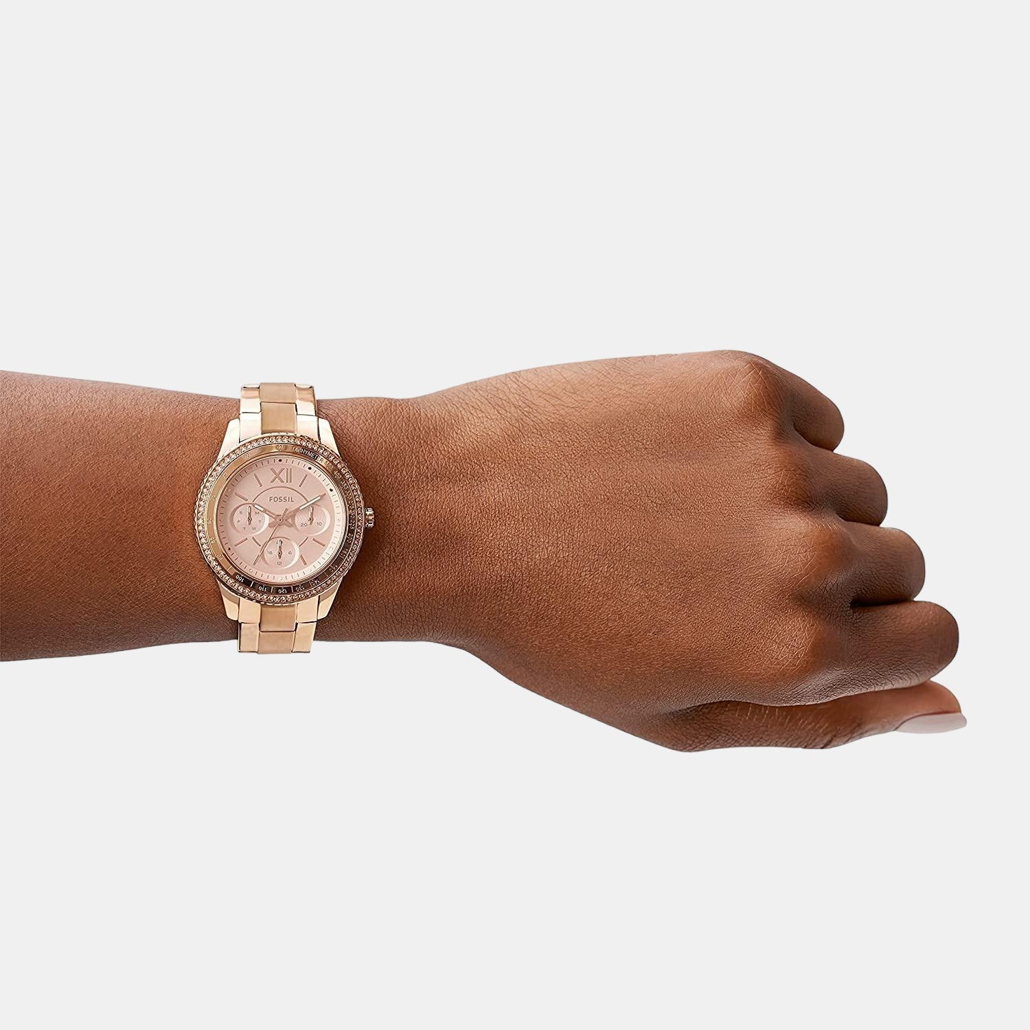 Stella Sport Women Quartz Rose Gold Dial Multi-Function Stainless Steel Watch ES5106 - Image 4