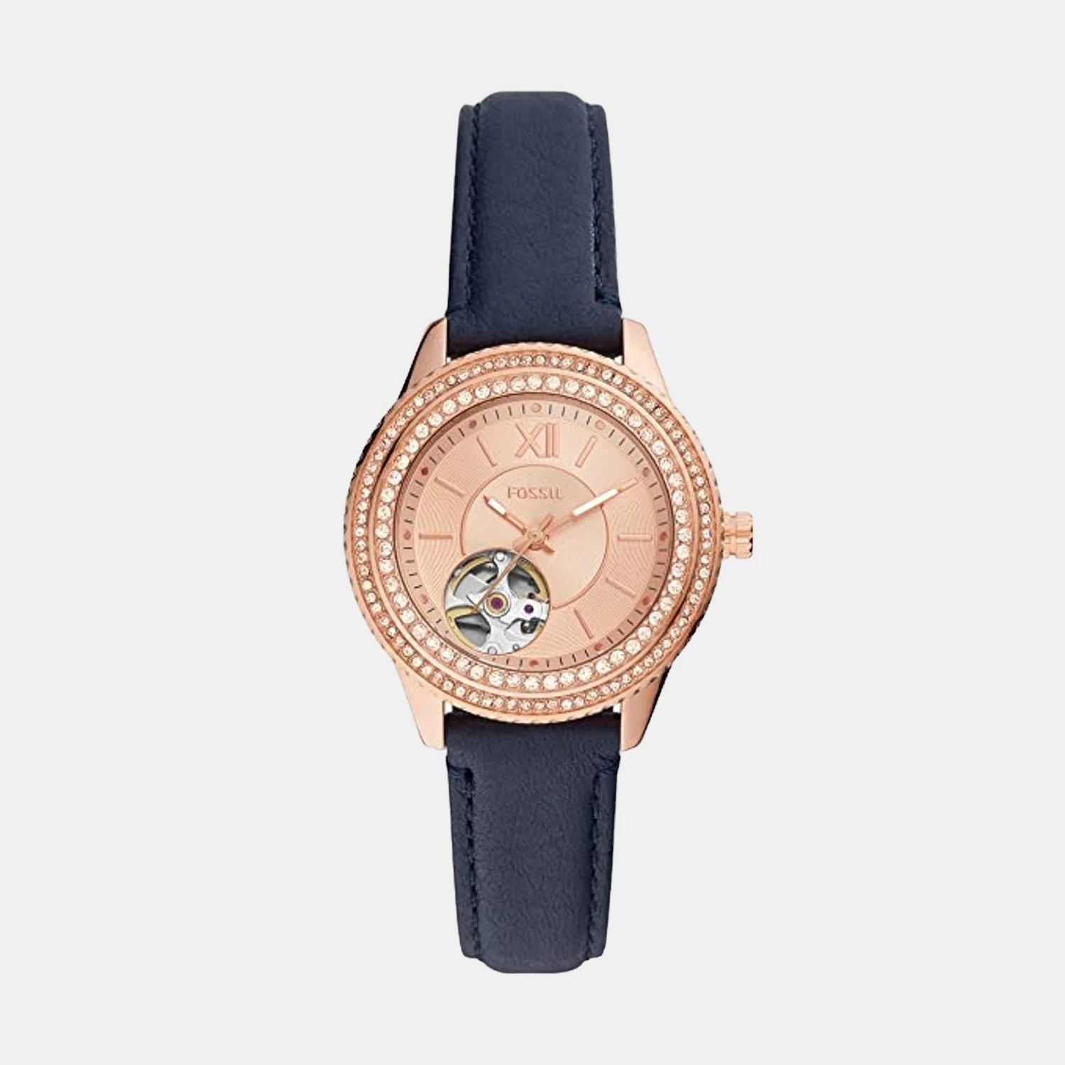 Stella Women Automatic Rose Gold Dial Analog Leather Watch ME3212 - Image 3