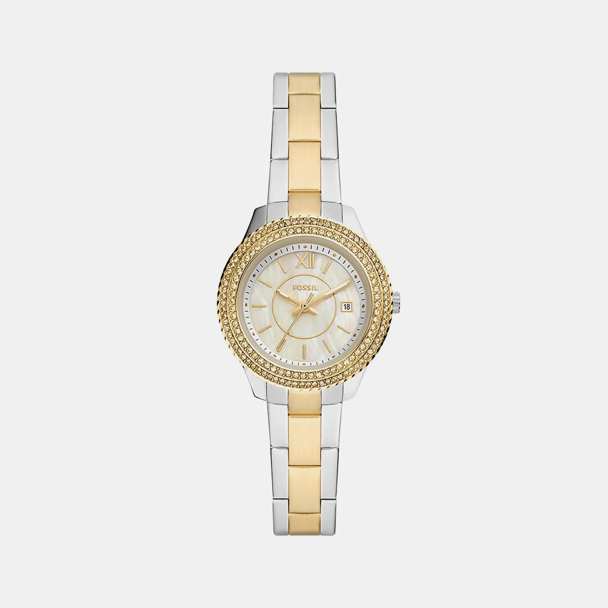 Stella Women Quartz Mother Of Pearl Dial Analog Stainless Steel Watch ES5138