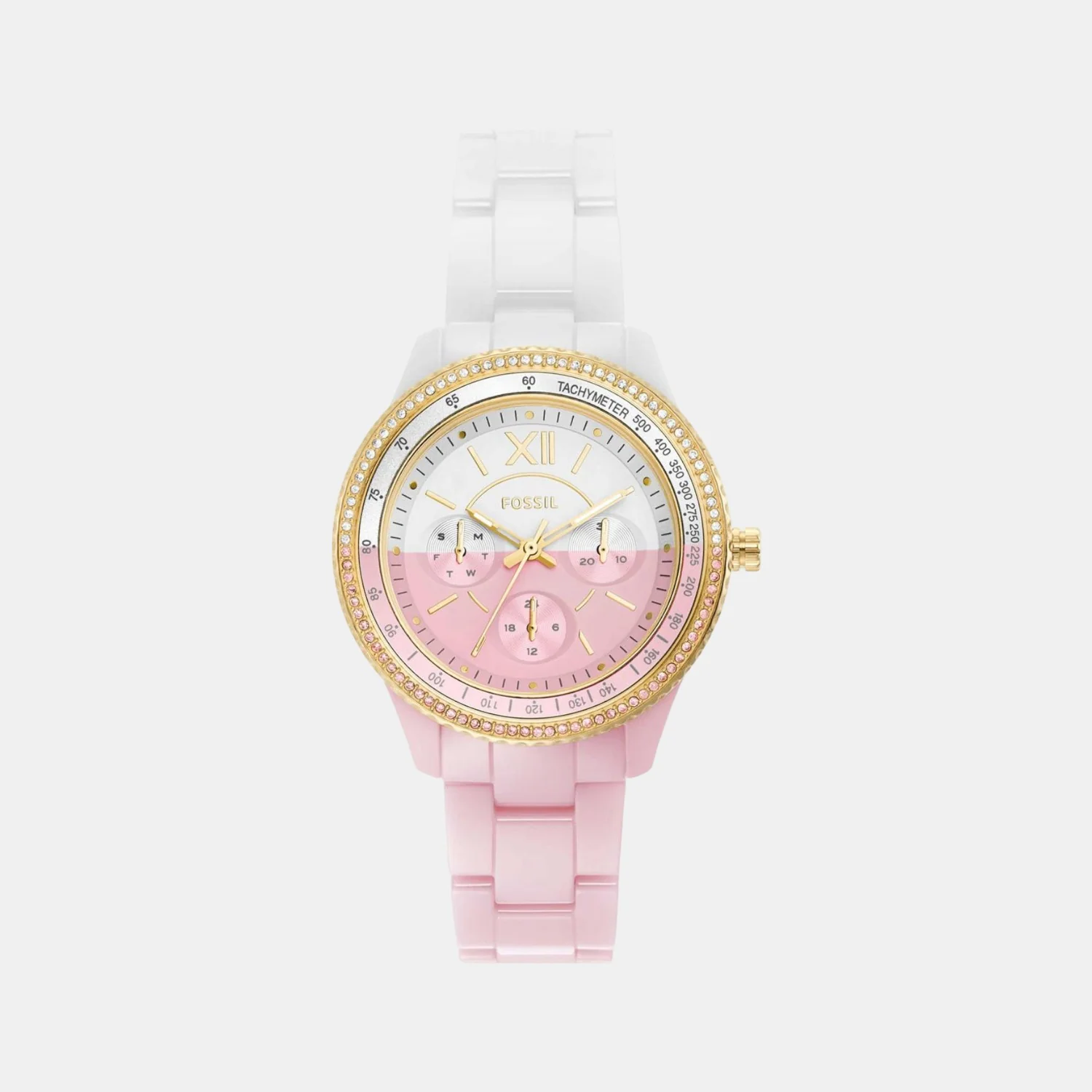 Stella Women Quartz Two Tone Dial Analog Ceramic Watch CE1119