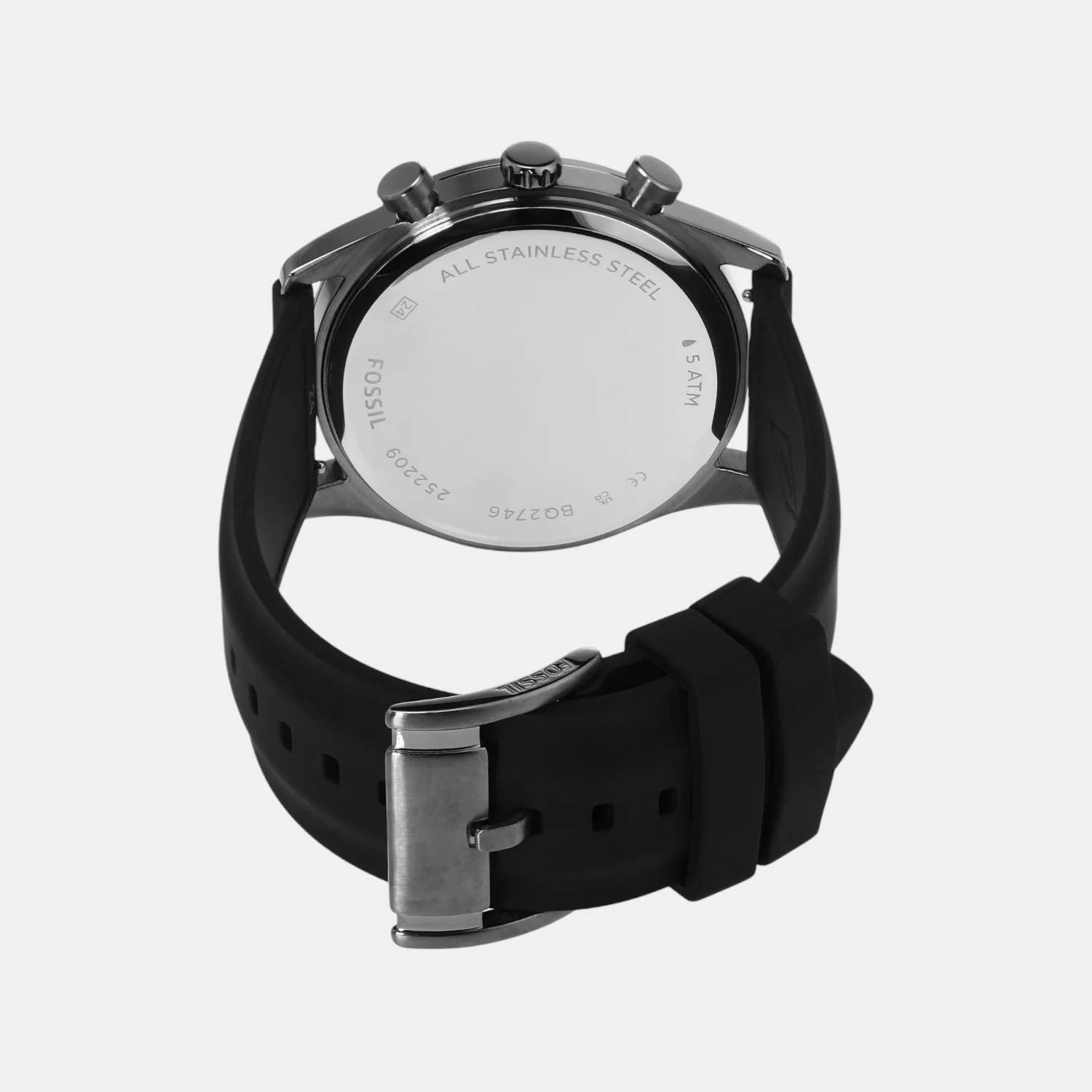 Sullivan Men Quartz Black Dial Chronograph Silicone Watch BQ2746 - Image 7