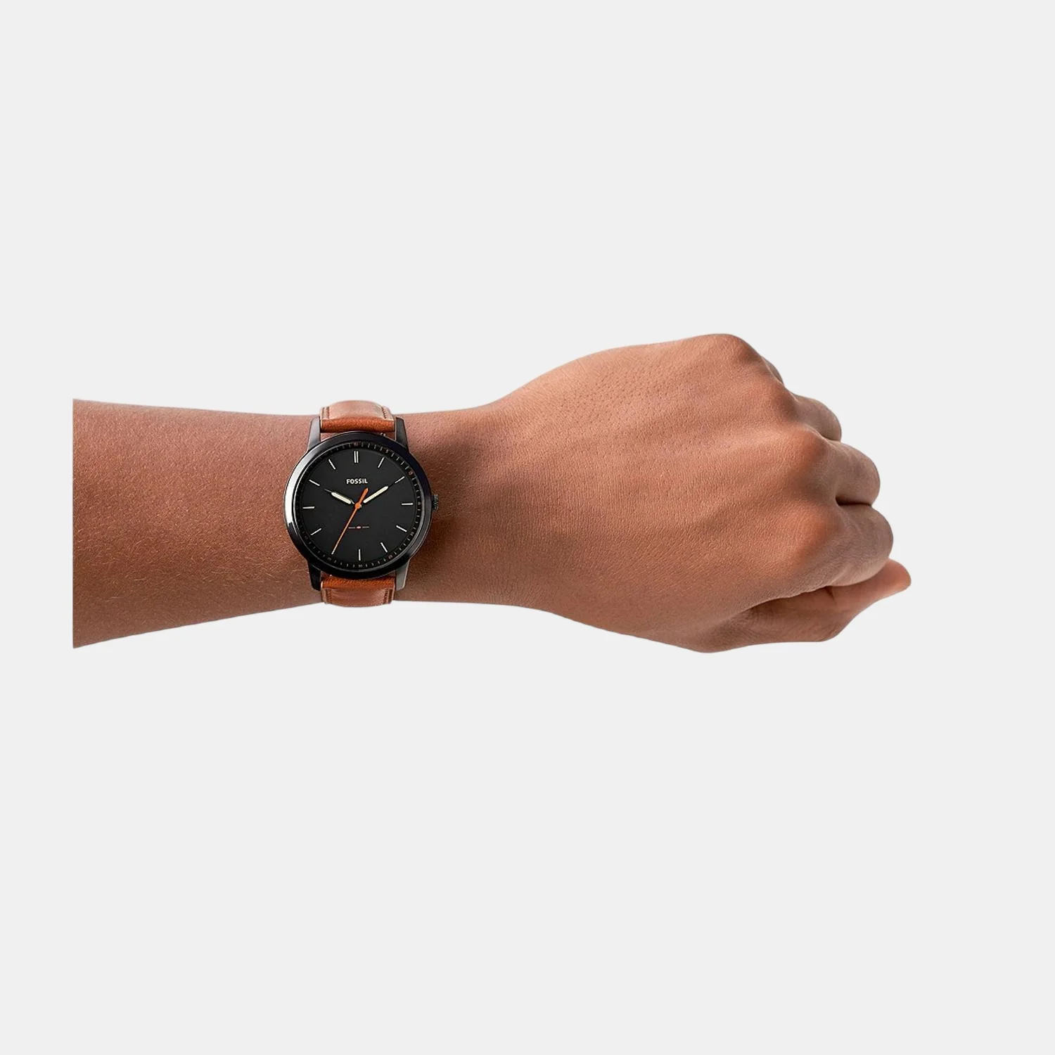 The Minimalist Men Quartz Black Dial Analog Leather Watch FS5305 - Image 4