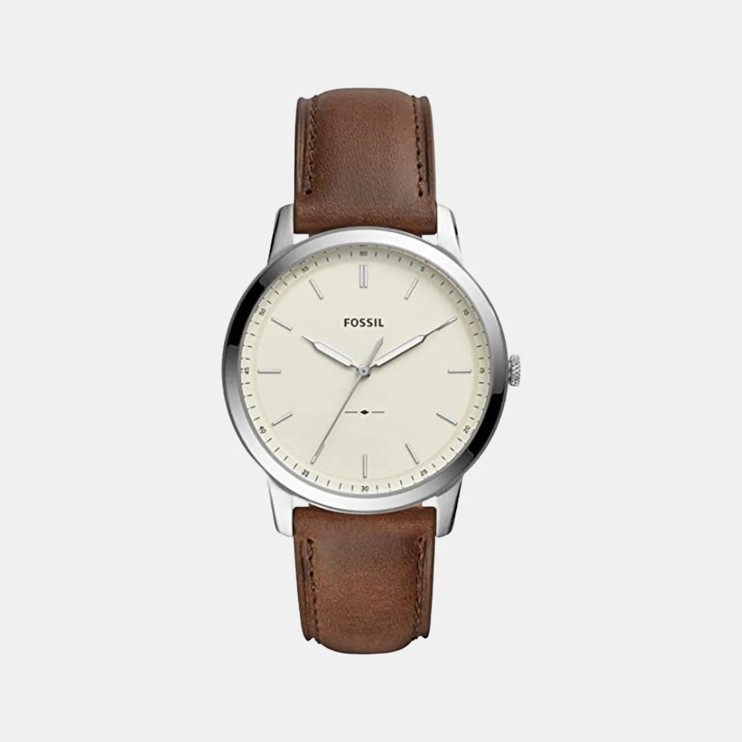The Minimalist Men Quartz Cream Dial Analog Leather Watch FS5439