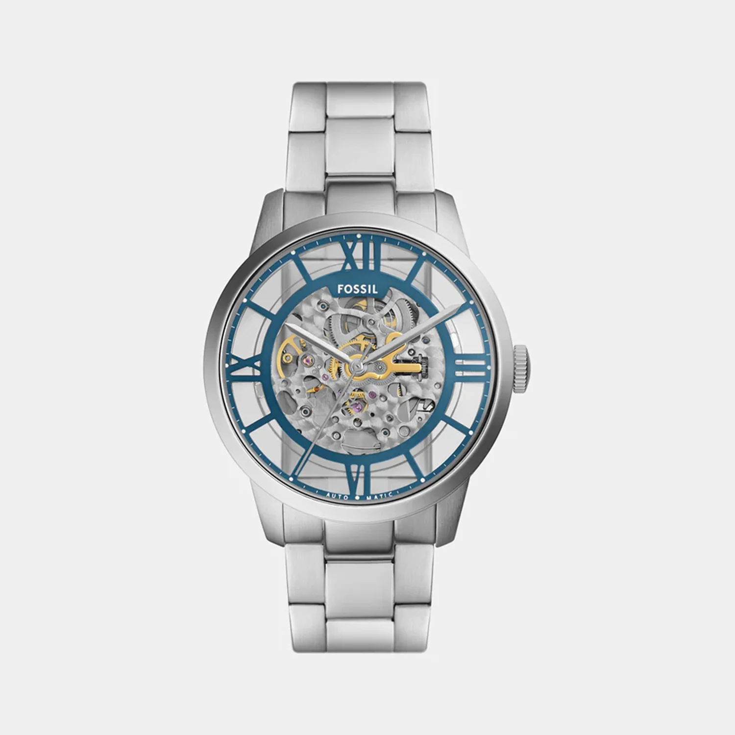 Towns Men Automatic Blue Dial Analog Stainless Steel Watch ME3260 - Image 2