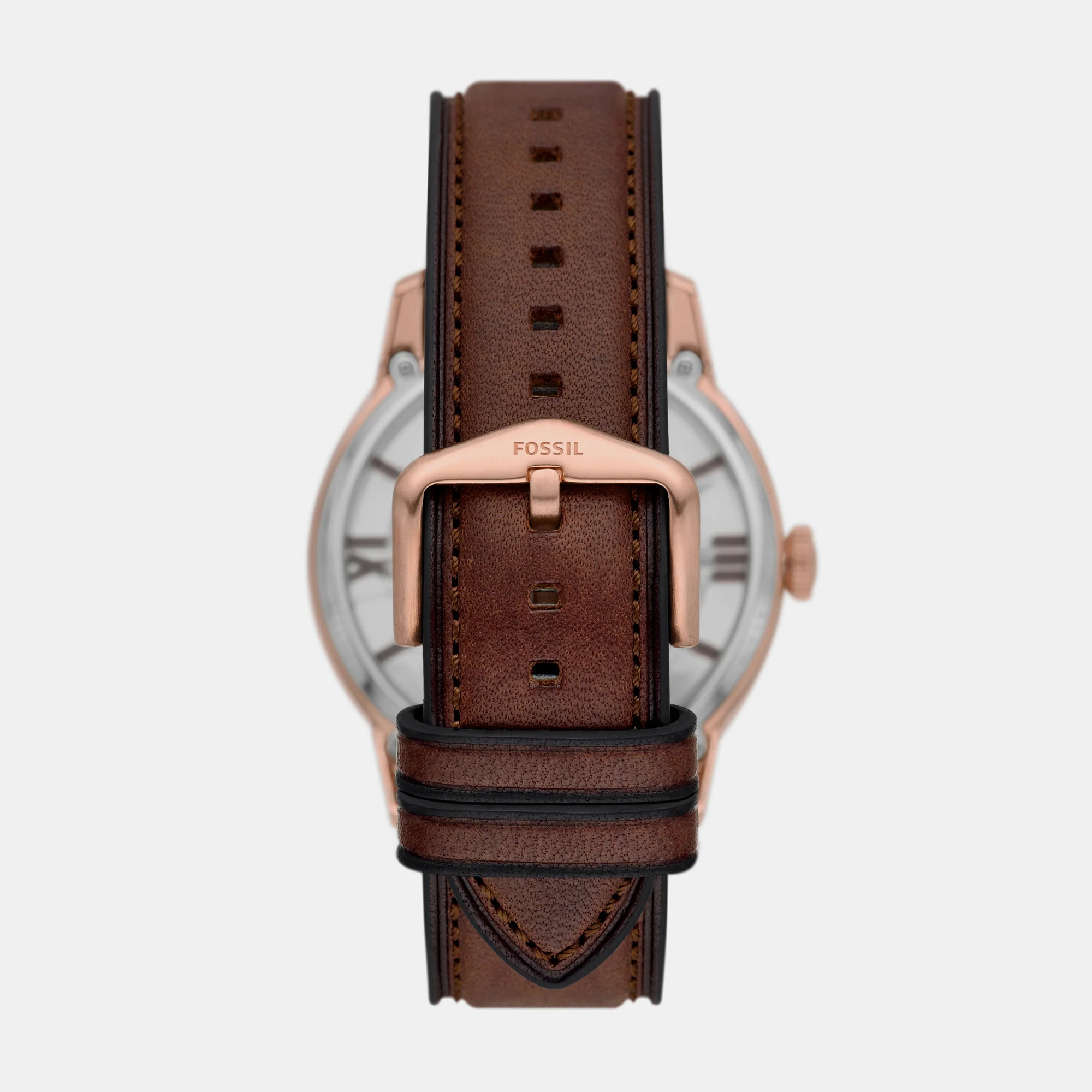 Towns Men Automatic Brown Dial Analog Leather Watch ME3259 - Image 4