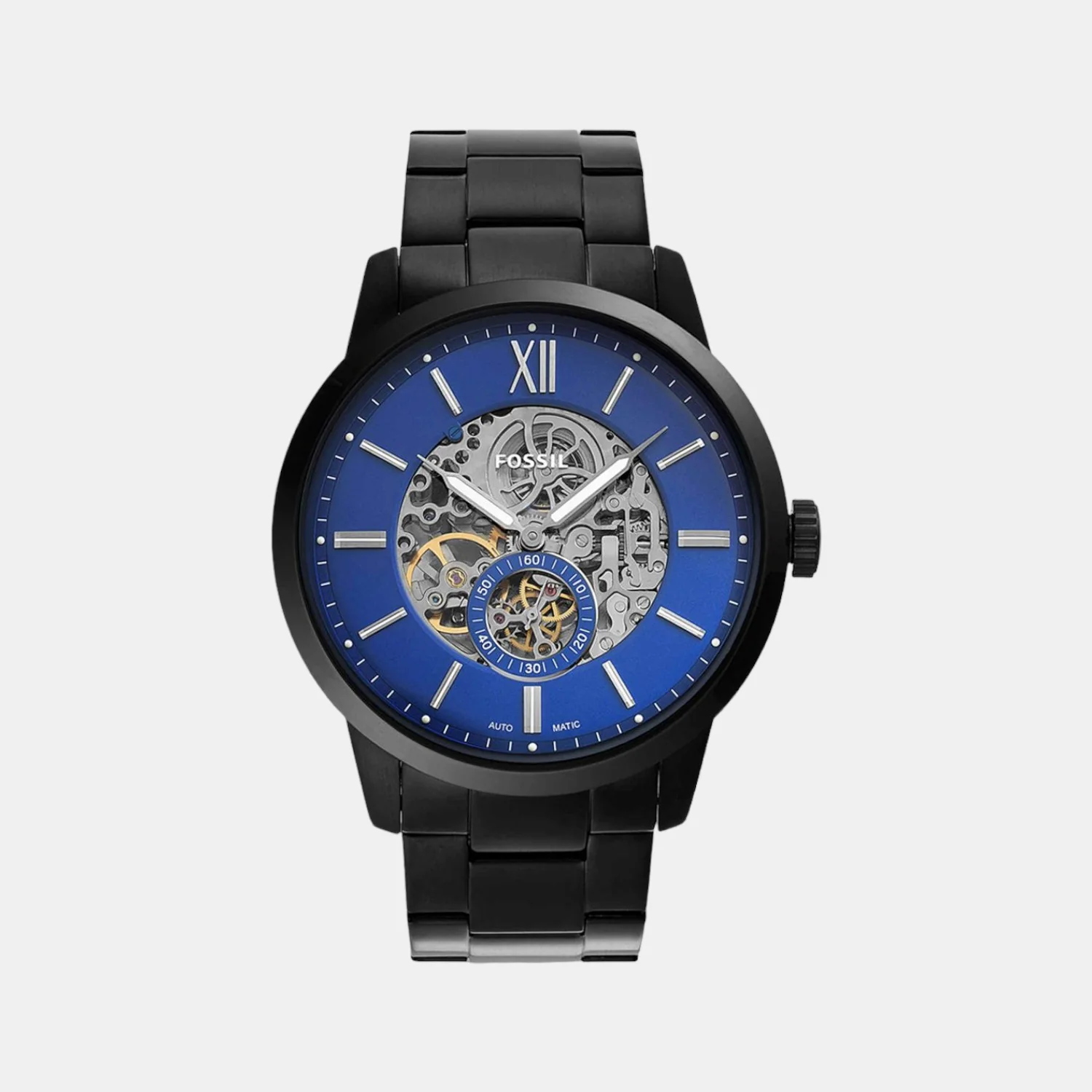 Townsman Men Automatic Blue Dial Analog Stainless Steel Watch ME3182