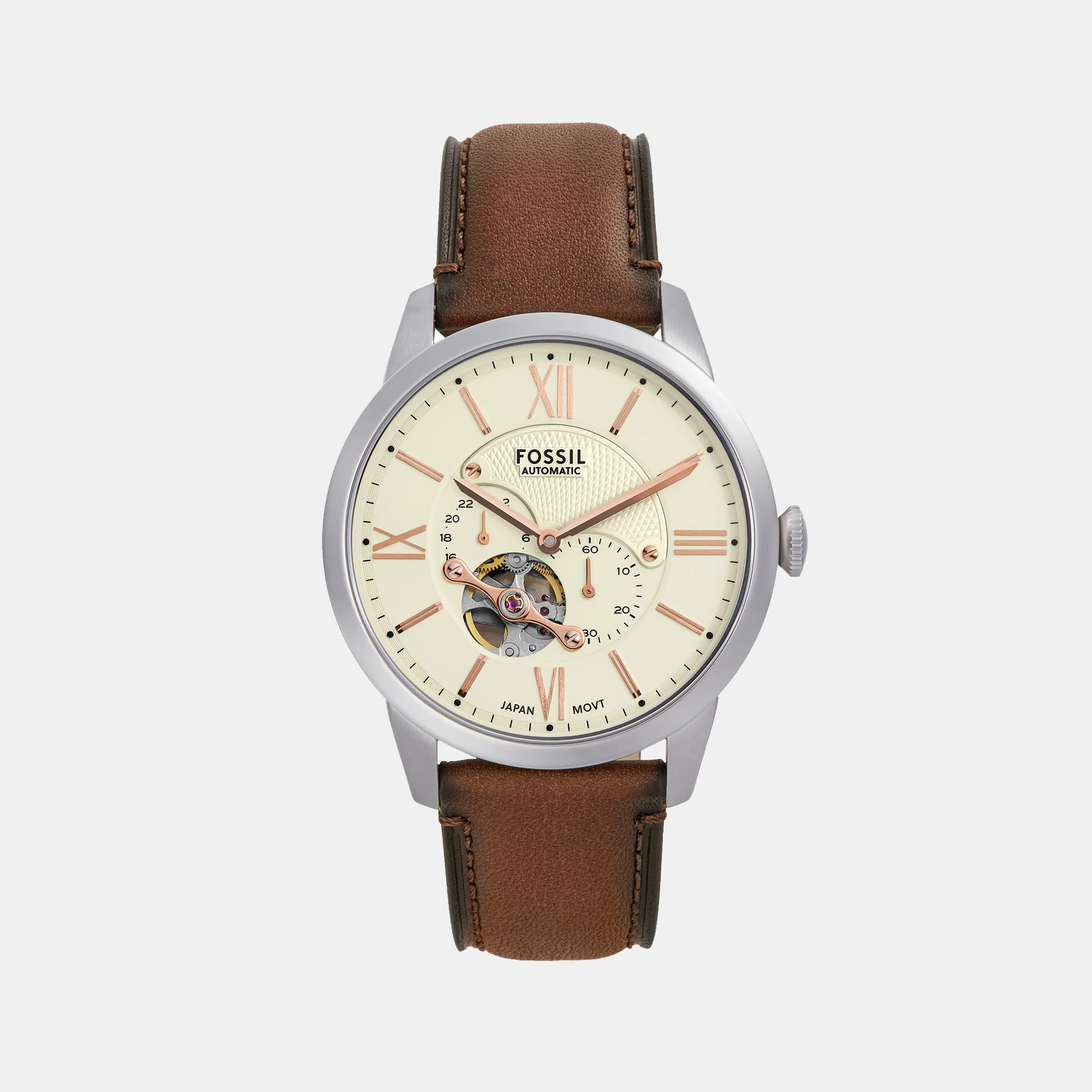 Townsman Men Automatic Cream Dial Multi-Function Leather Watch ME3266 - Image 2