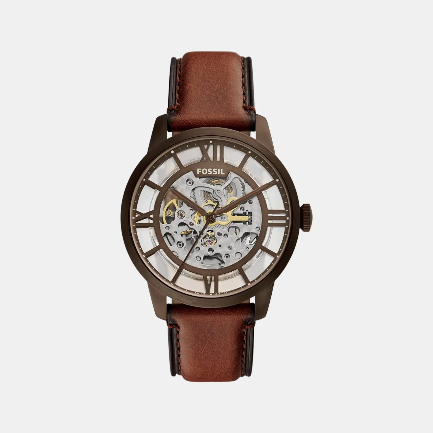 Townsman Men Automatic White Dial Analog Leather Watch ME3225