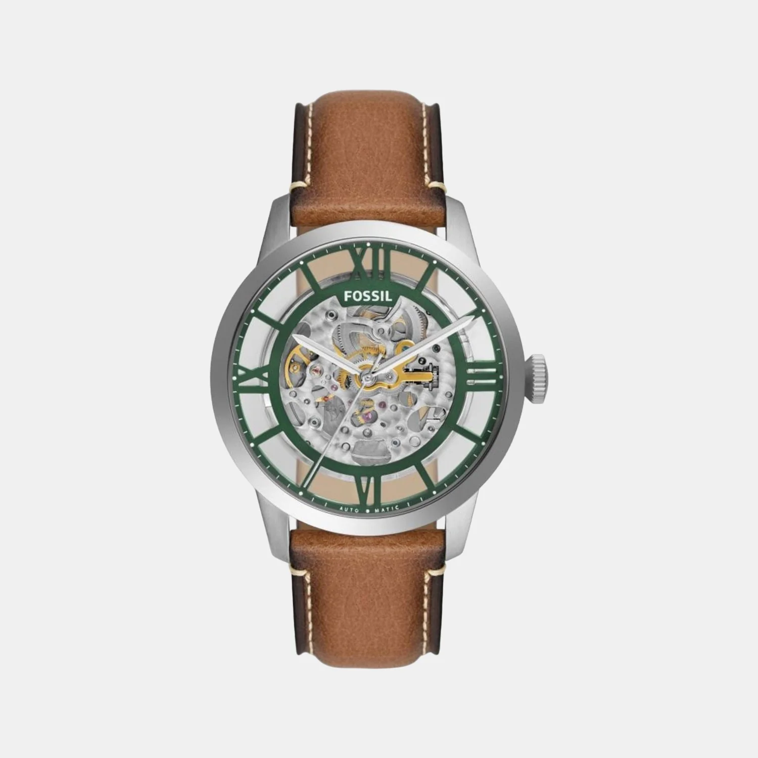 Townsman Men Quartz Green Dial Analog Leather Watch ME3234