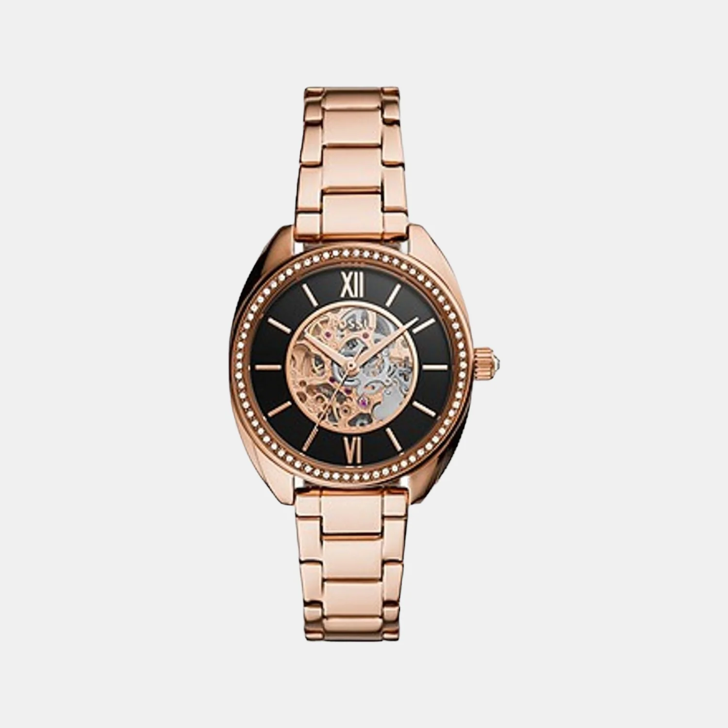 Vale Women Automatic Black Dial Chronograph Stainless Steel Watch BQ3728