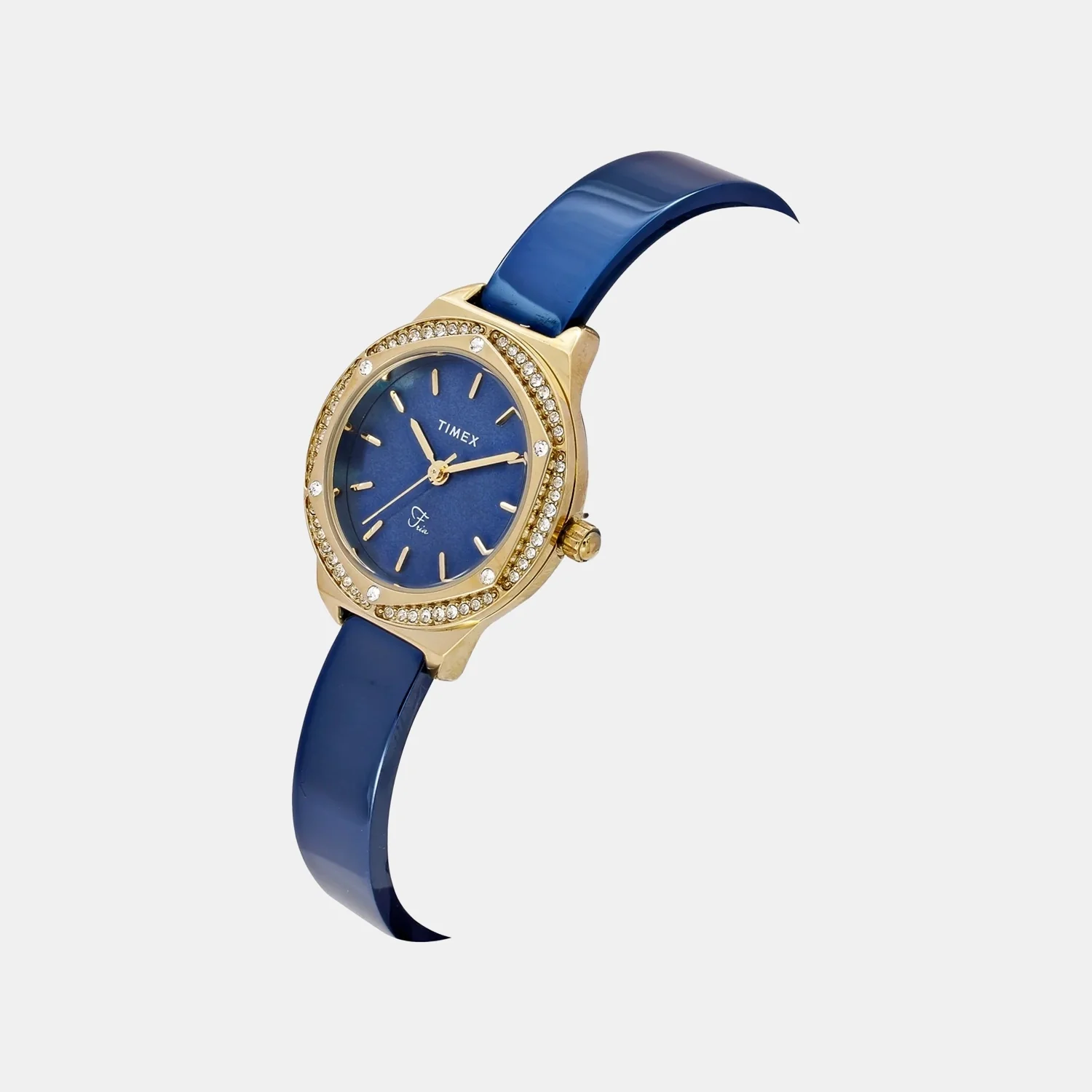 Fria Women Quartz Blue Dial Analog Brass Watch TWEL24203 - Image 2