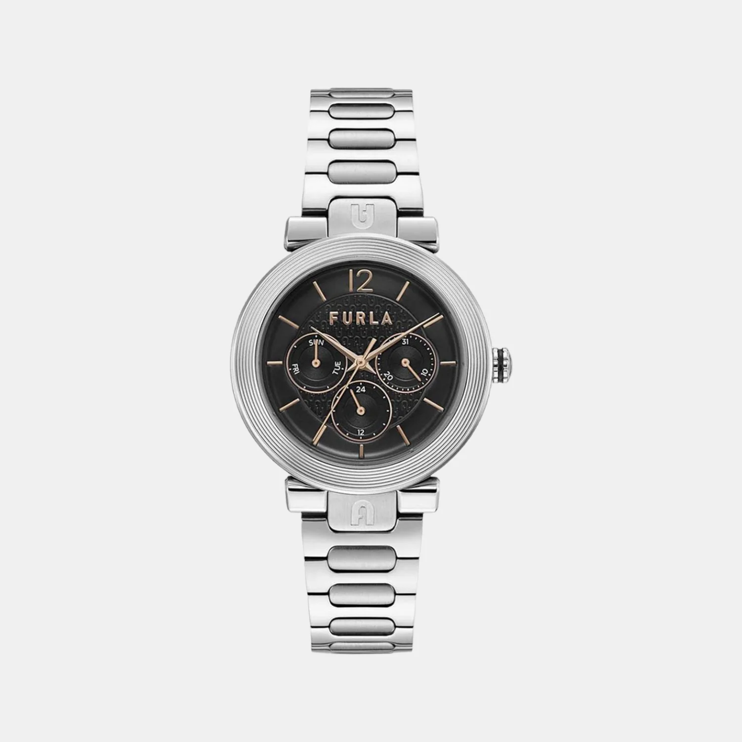 Furla Athleisure Women Quartz Black Dial Chronograph Stainless Steel Watch WW00011005L1