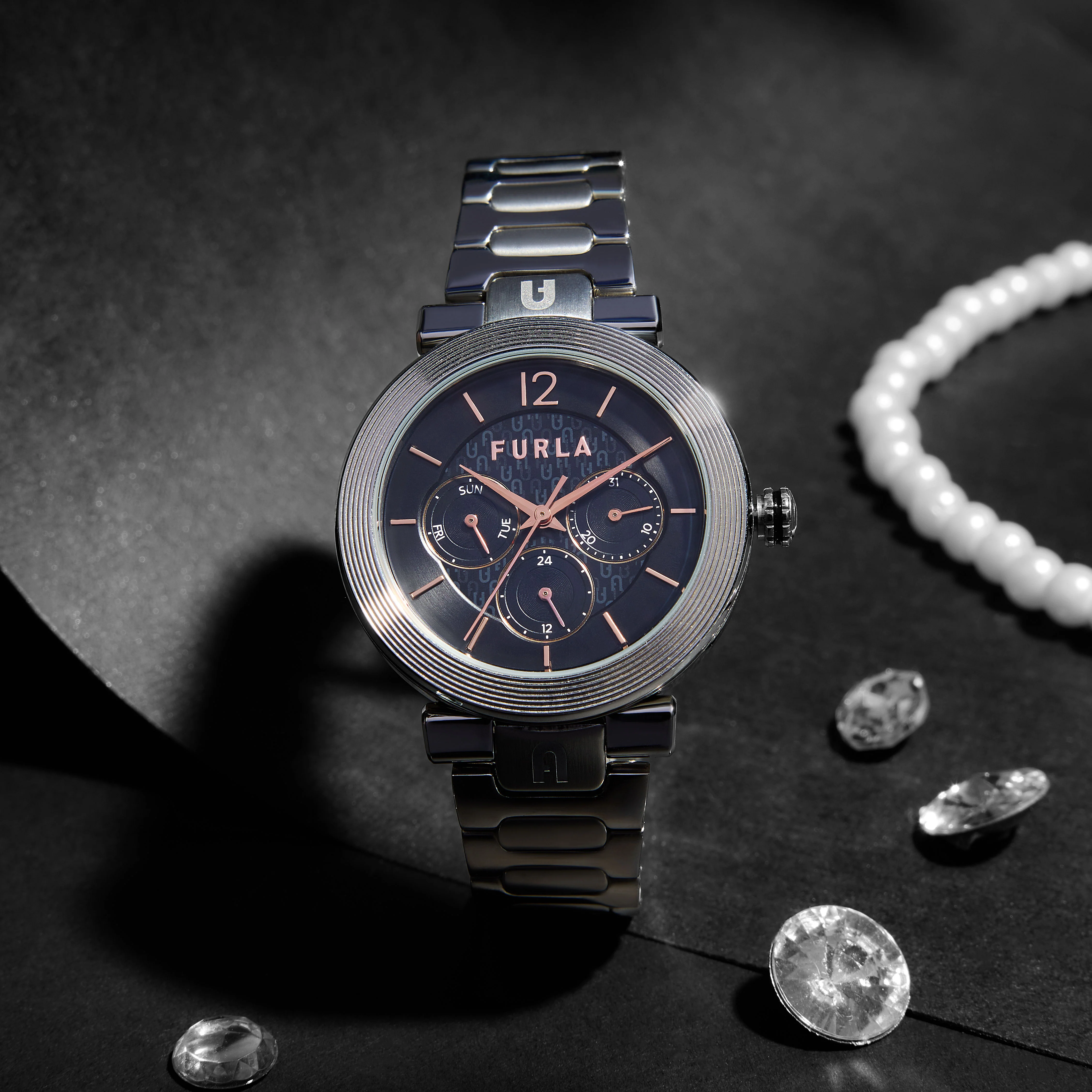 Furla Athleisure Women Quartz Black Dial Chronograph Stainless Steel Watch WW00011005L1 - Image 5