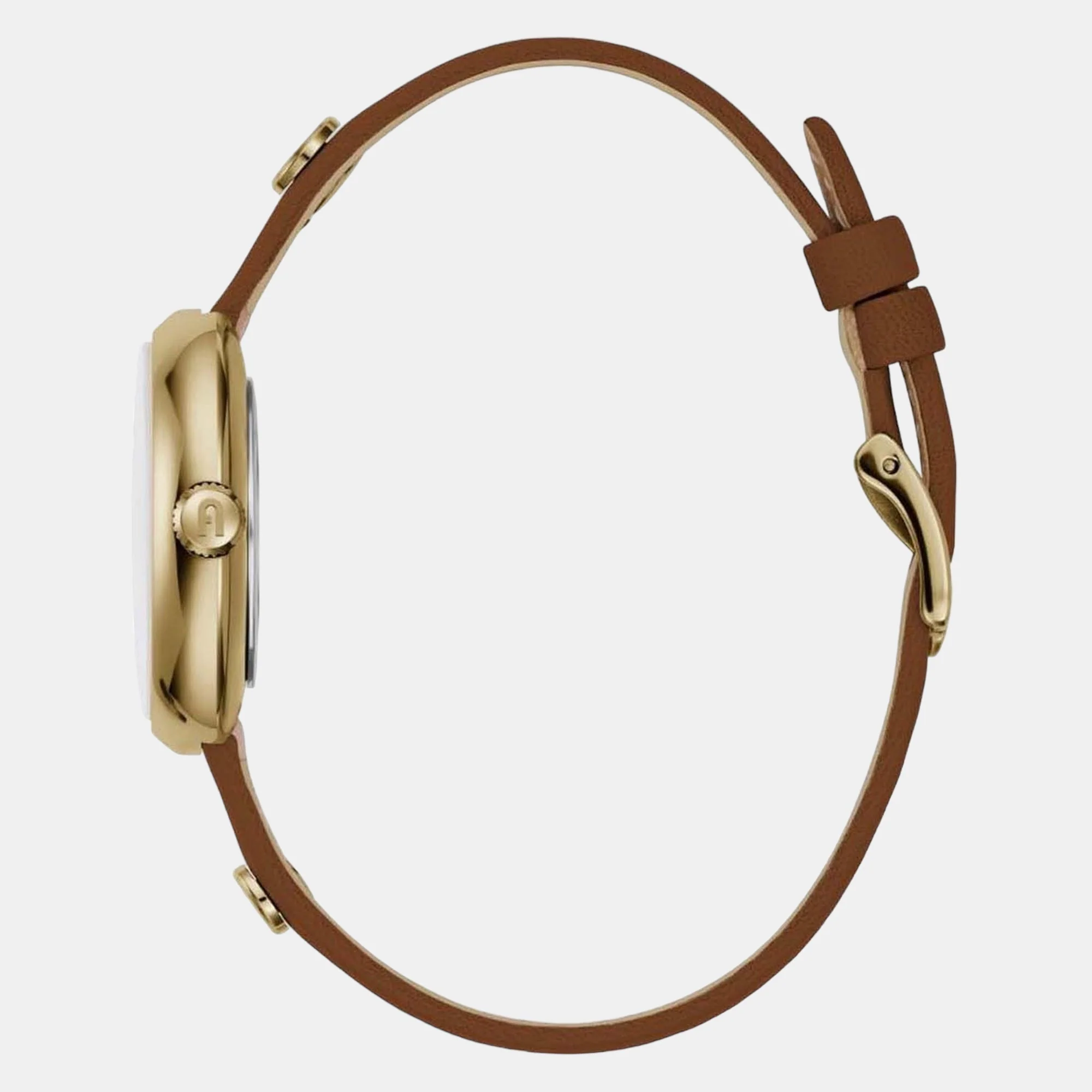 Furla Heritage Women Quartz Gold Dial Analog Leather Watch WW00005014L2 - Image 3