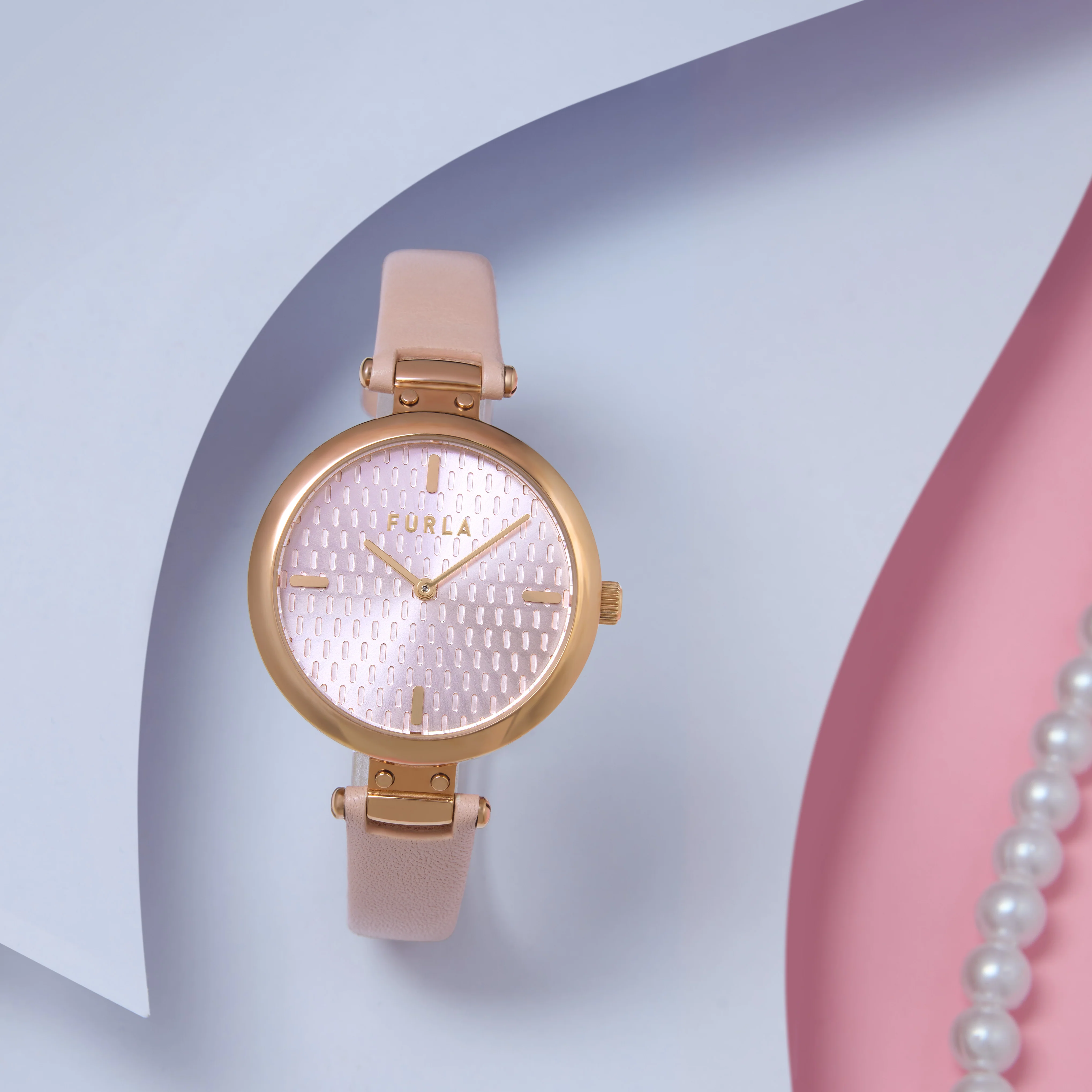 Furla New Pin Women Quartz Rose Gold Dial Analog Leather Watch WW00018004L3 - Image 7