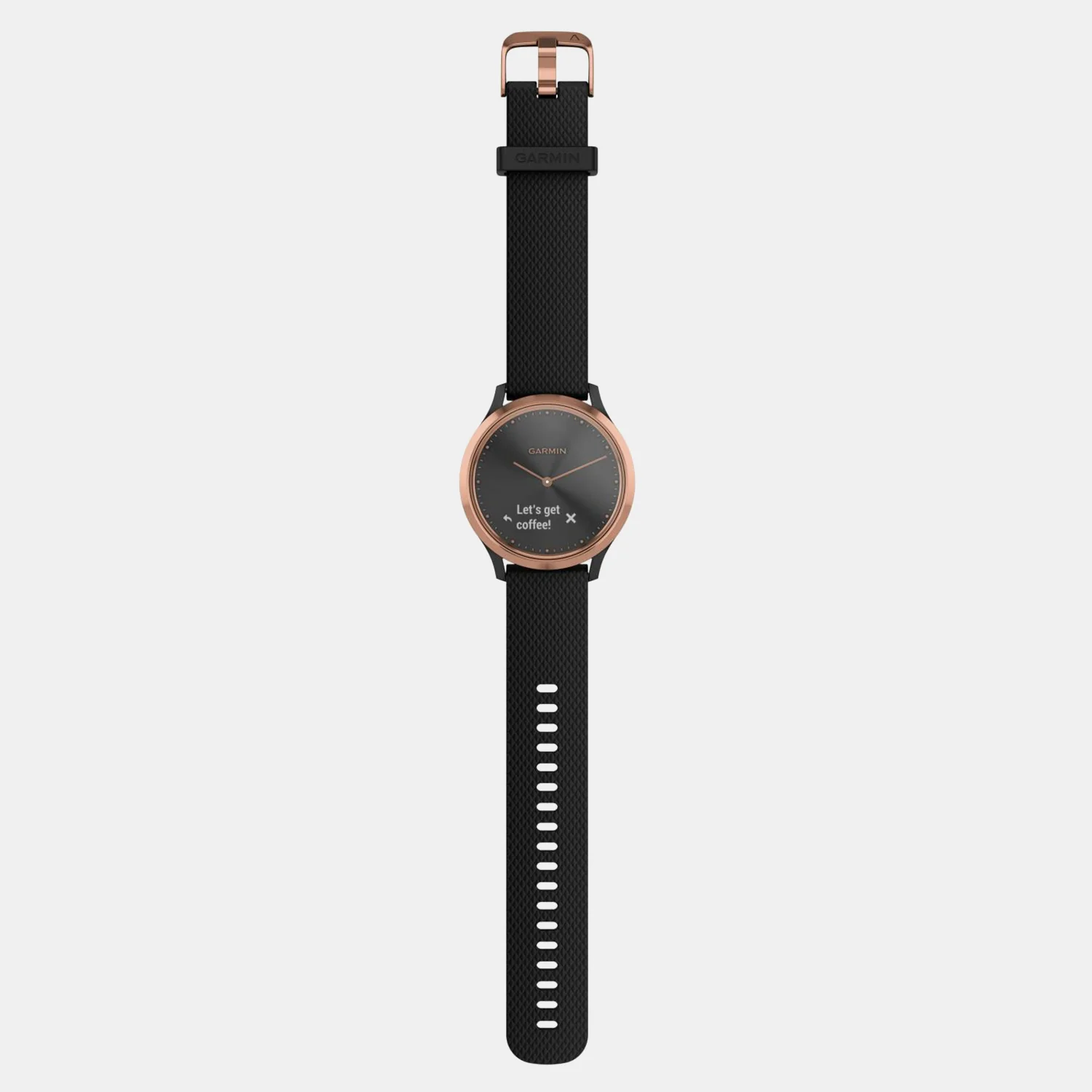 Unisex Quartz Black Dial Digital Silicone Watch Vivomove Hr Sea Sport Black-rose Gold - Image 3