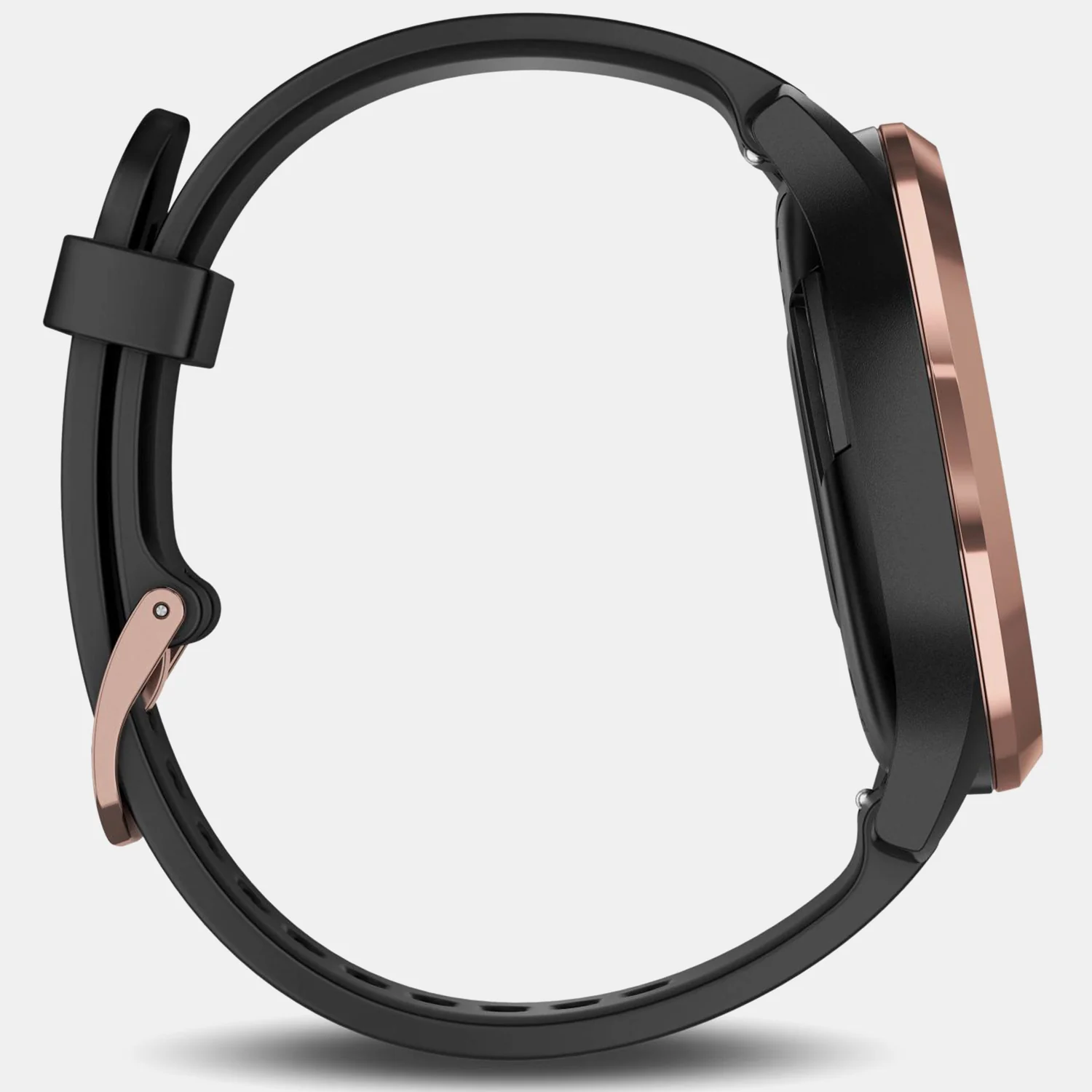Unisex Quartz Black Dial Digital Silicone Watch Vivomove Hr Sea Sport Black-rose Gold - Image 5