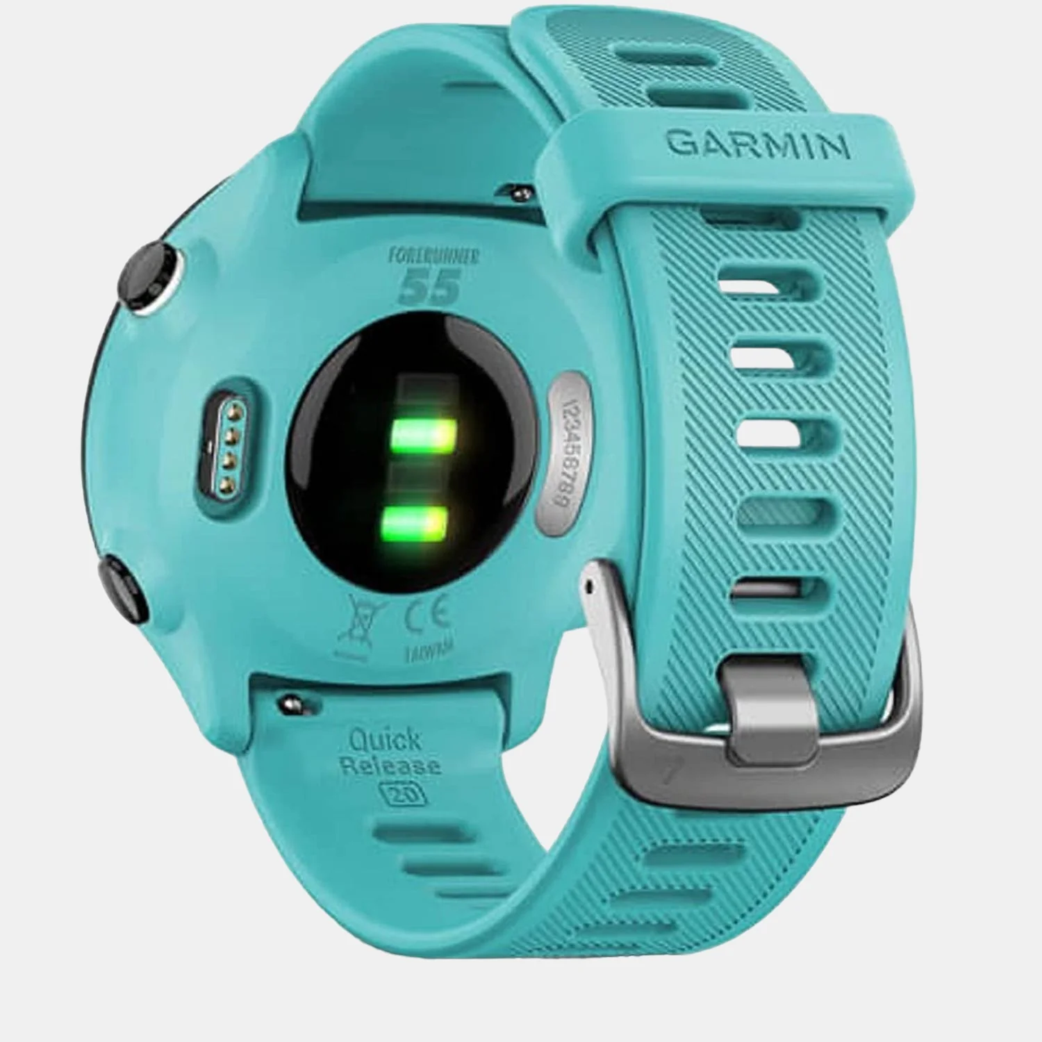 Women Processor Black Dial Digital Silicone Watch FORERUNNER 55 AQUA 010-02562-52 - Image 5