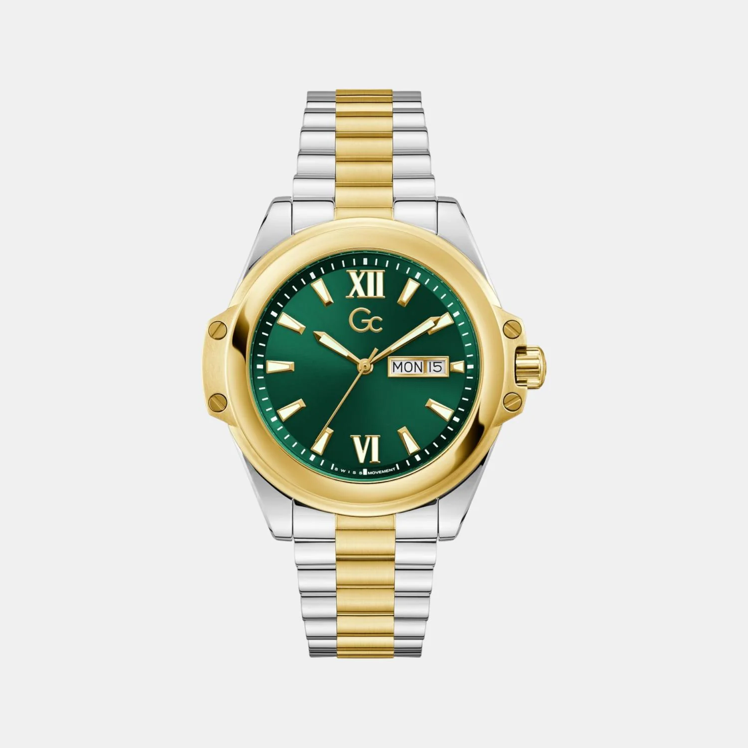Bolt Men Quartz Green Dial Analog Stainless Steel Watch Z60002G9 - Image 2