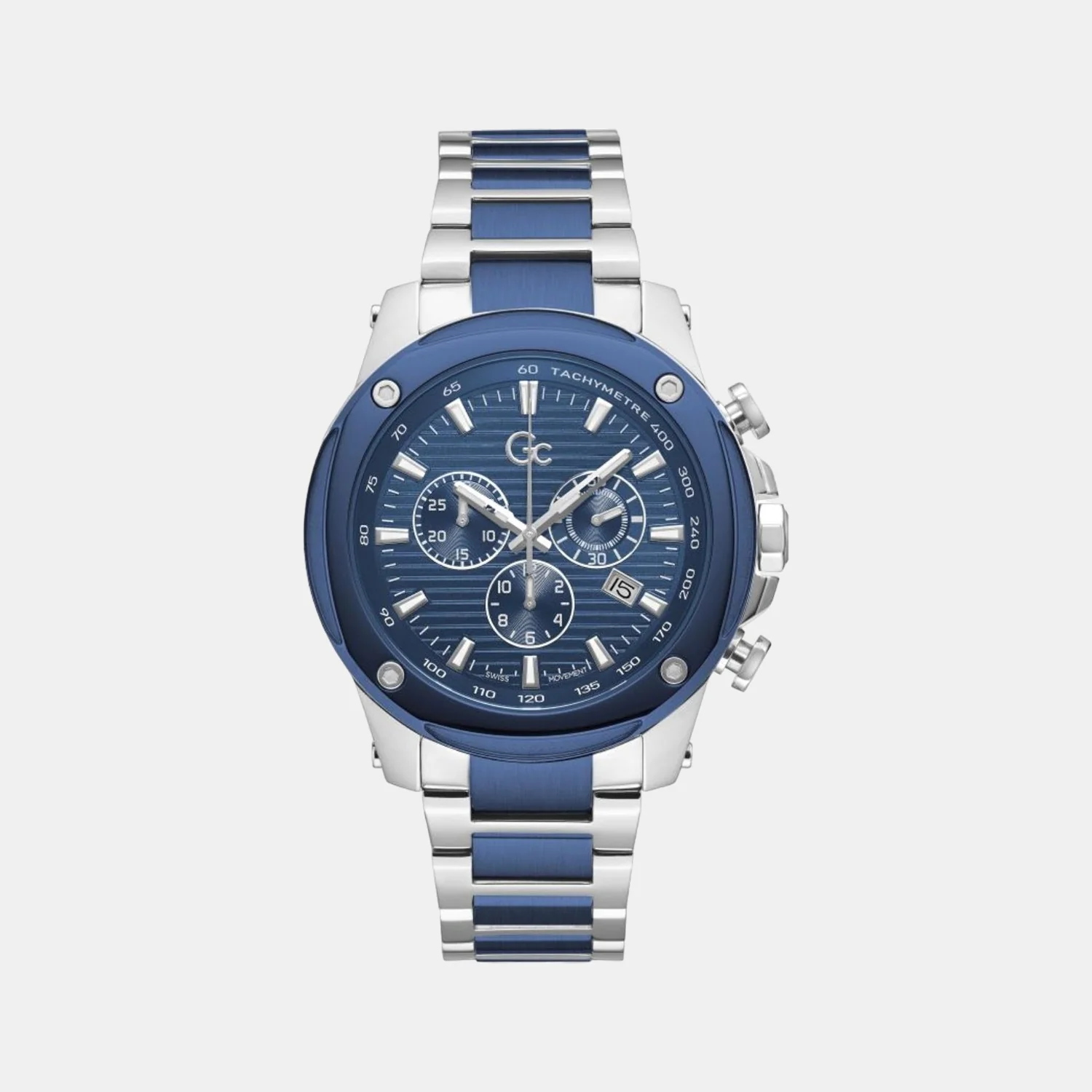 Brave Men Quartz Blue Dial Chronograph Stainless Steel Watch Z13002G7MF