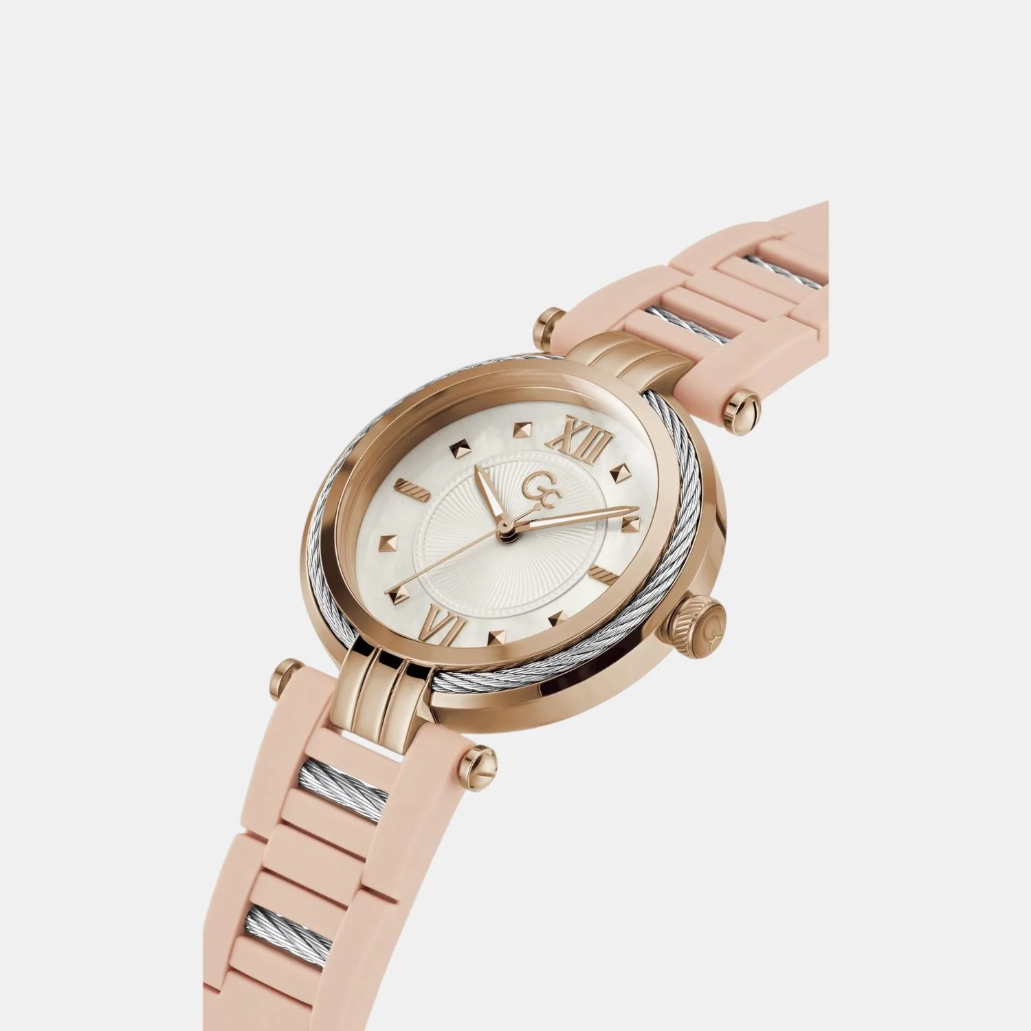 CableBijou Women Quartz White Dial Analog Silicone Watch Y56005L1MF - Image 4