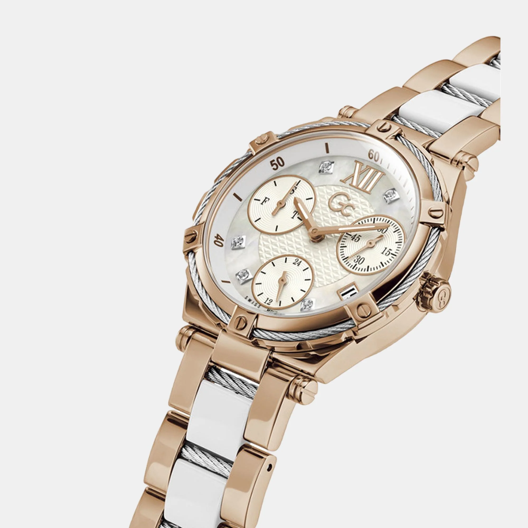 CableSport Women Quartz Two Tone Dial Chronograph Stainless Steel Watch Y87002L1MF - Image 4