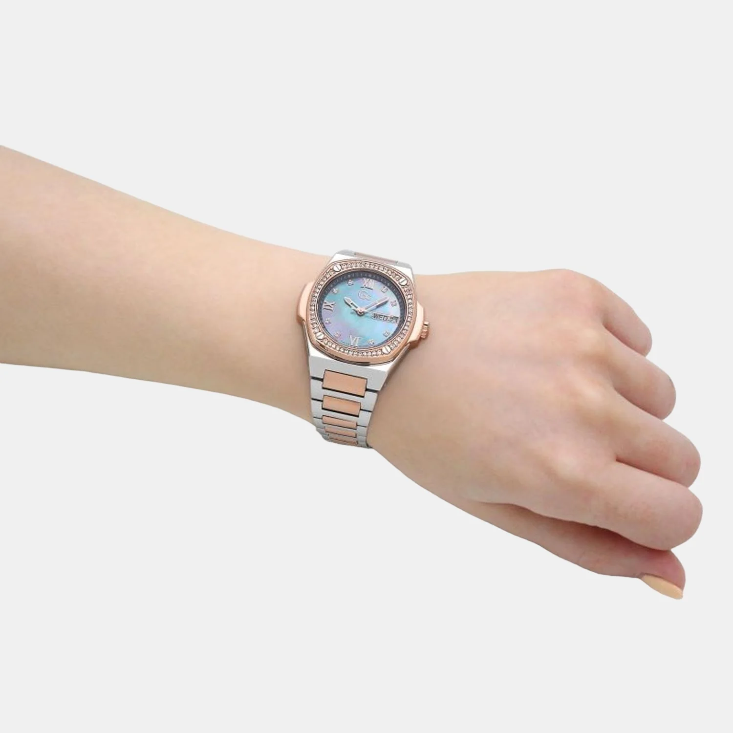Coussin Shape Lady Women Quartz Grey Dial Analog Stainless Steel Watch Y98001L5MF - Image 6