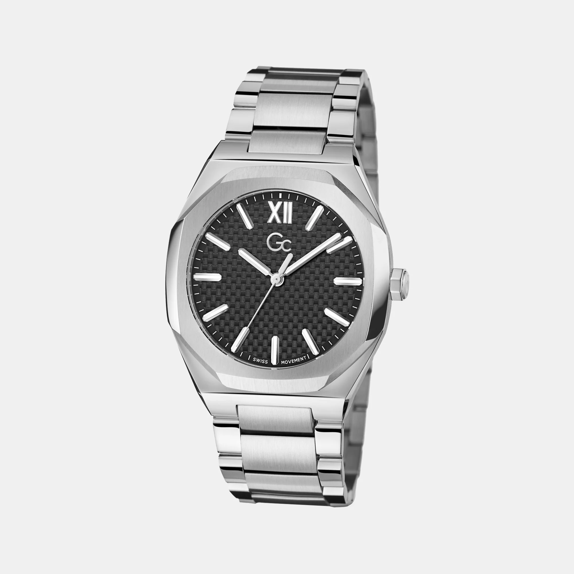 Coussin Sleek Men Quartz Black Dial Analog Stainless Steel Watch Z26004G2MF - Image 5