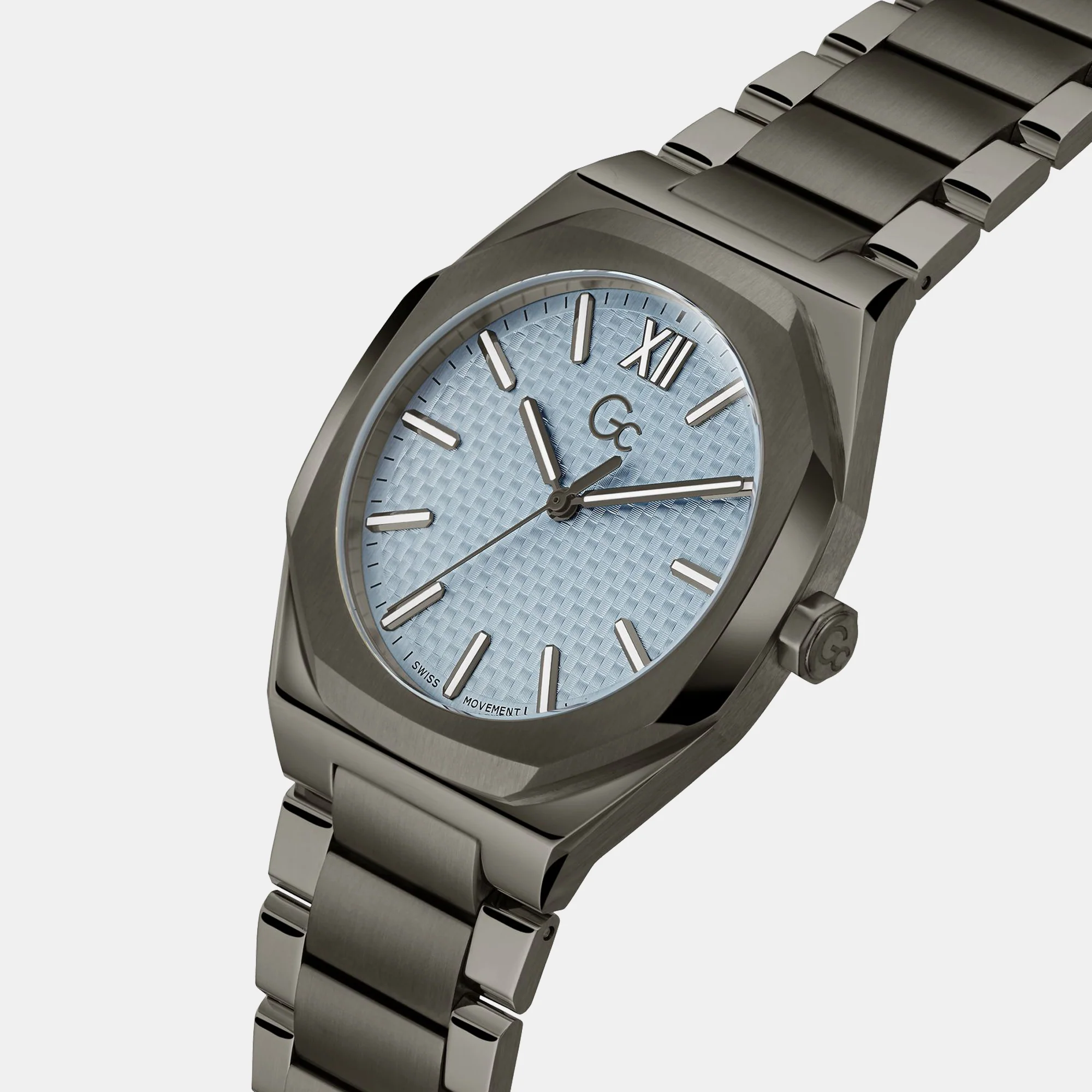 Coussin Sleek Men Quartz Blue Dial Analog Stainless Steel Watch Z26003G7MF - Image 4