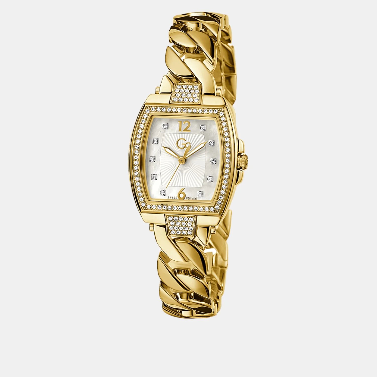 Couture Tonneau Chain Women Quartz Mother Of Pearl Dial Analog Stainless Steel Watch Z11003L1MF - Image 5