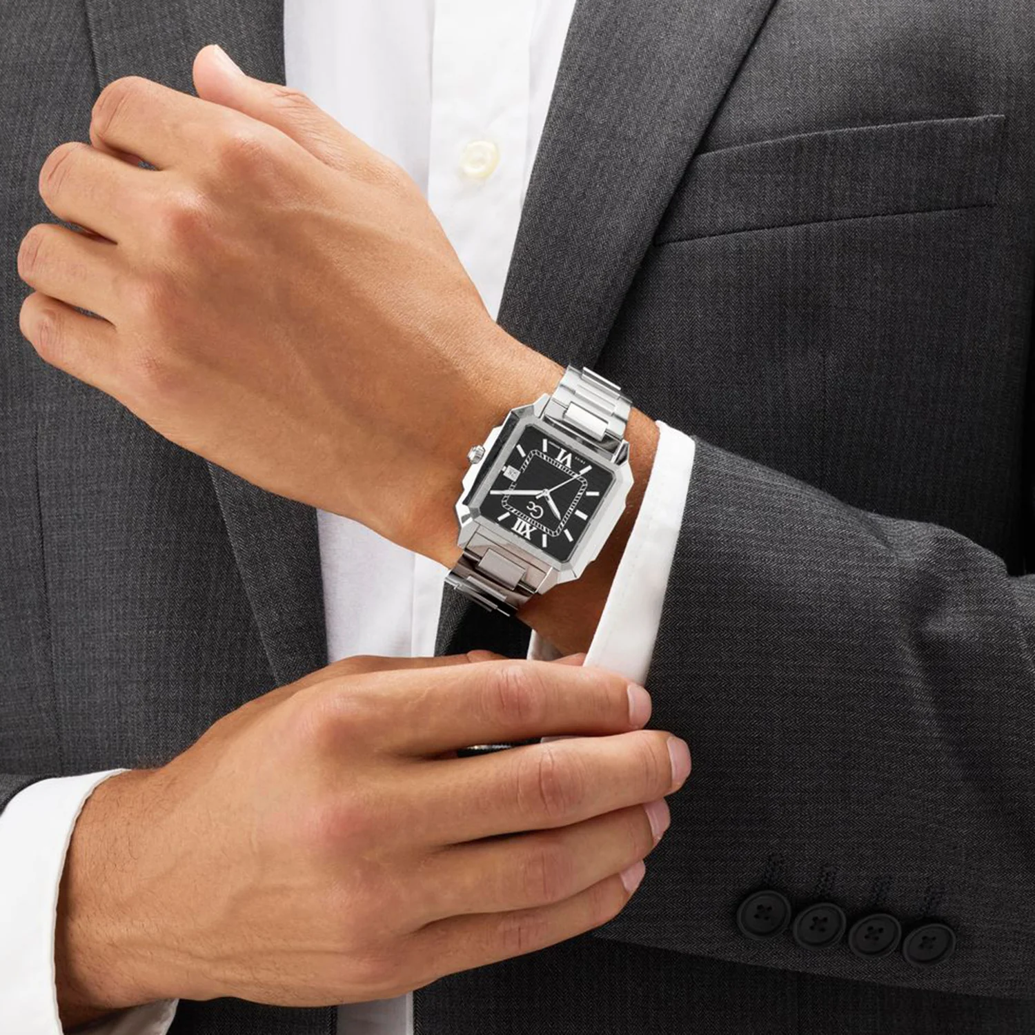 Dress Men Quartz Black Dial Analog Stainless Steel Watch Z74001G4 - Image 6