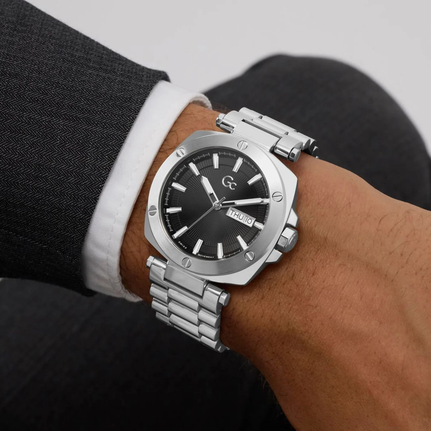Dress Men Quartz Black Dial Analog Stainless Steel Watch Z78001G2 - Image 7