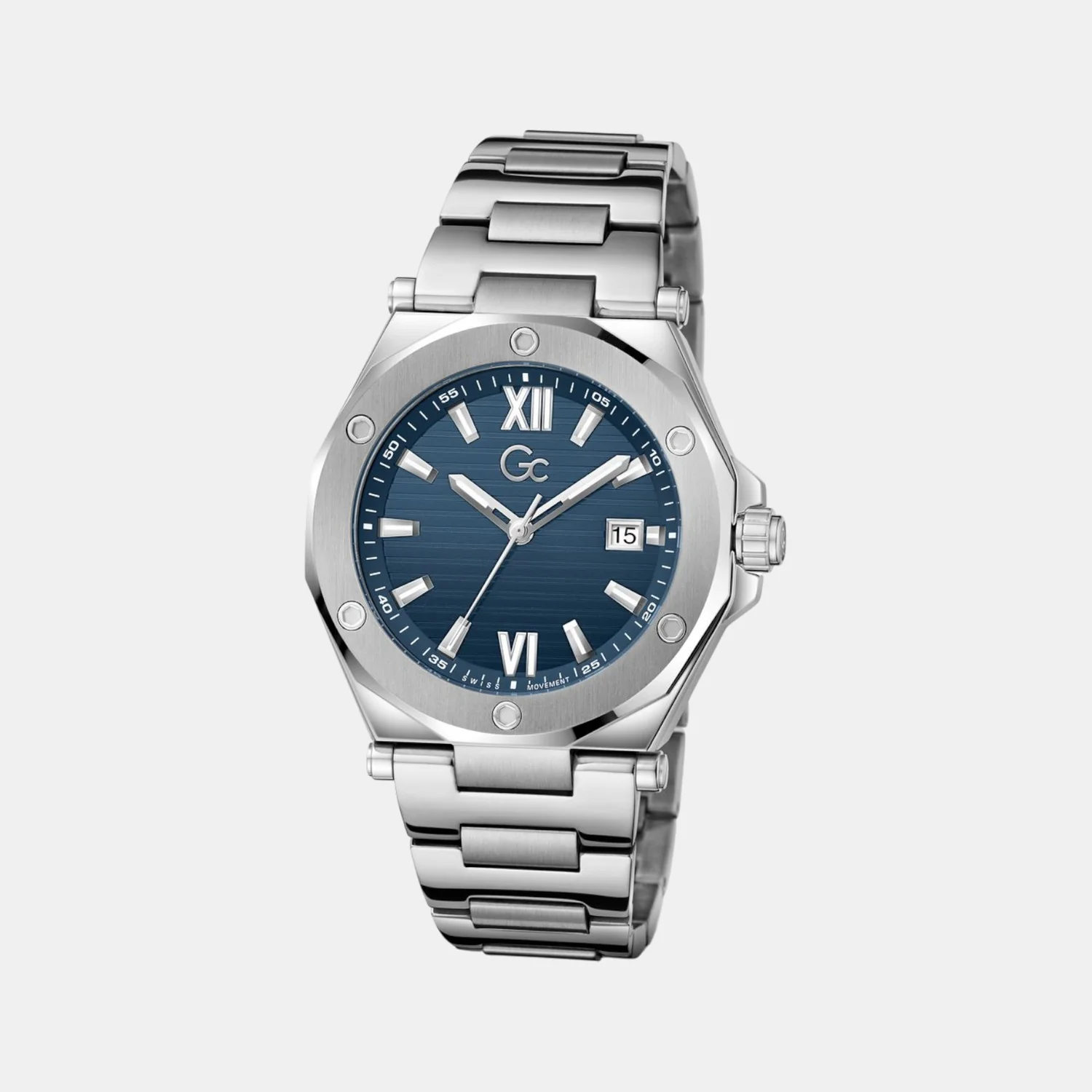 Dress Men Quartz Blue Dial Analog Stainless Steel Watch Z67001G7 - Image 2