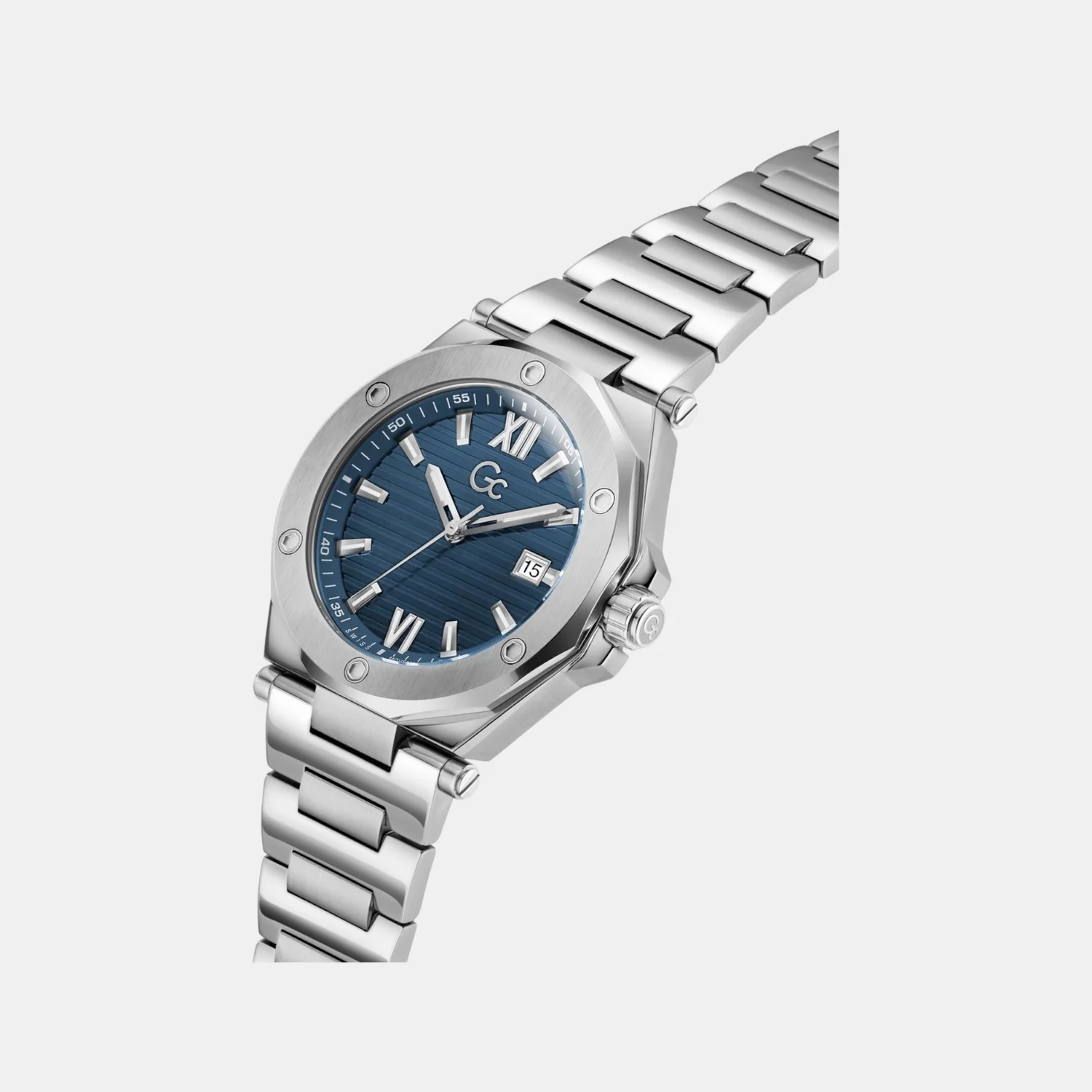 Dress Men Quartz Blue Dial Analog Stainless Steel Watch Z67001G7 - Image 3