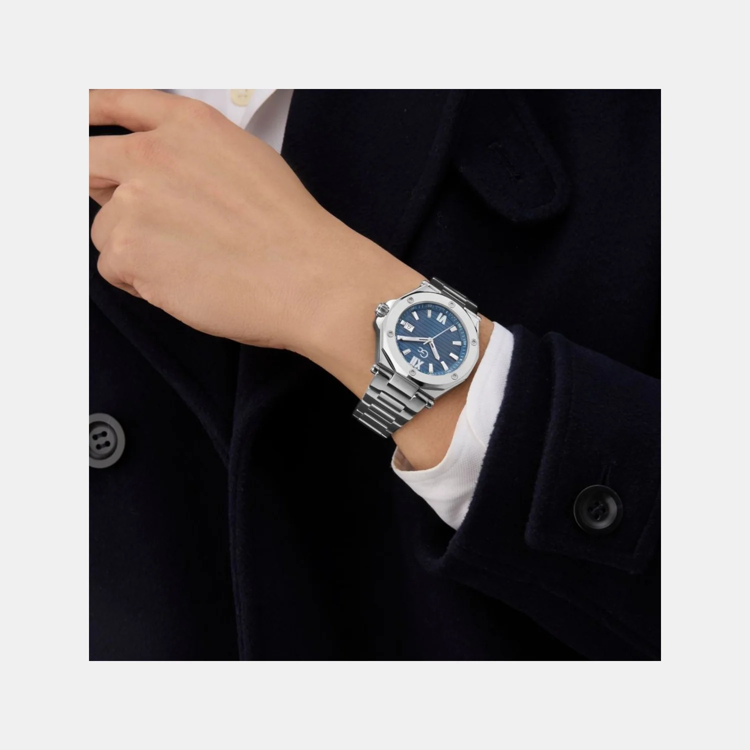 Dress Men Quartz Blue Dial Analog Stainless Steel Watch Z67001G7 - Image 7