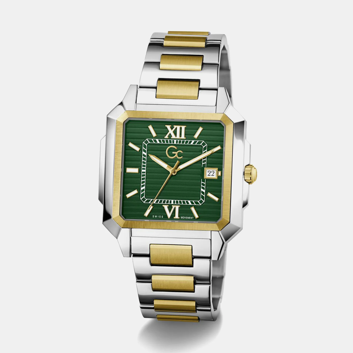 Dress Men Quartz Green Dial Analog Stainless Steel Watch Z74004G9 - Image 2