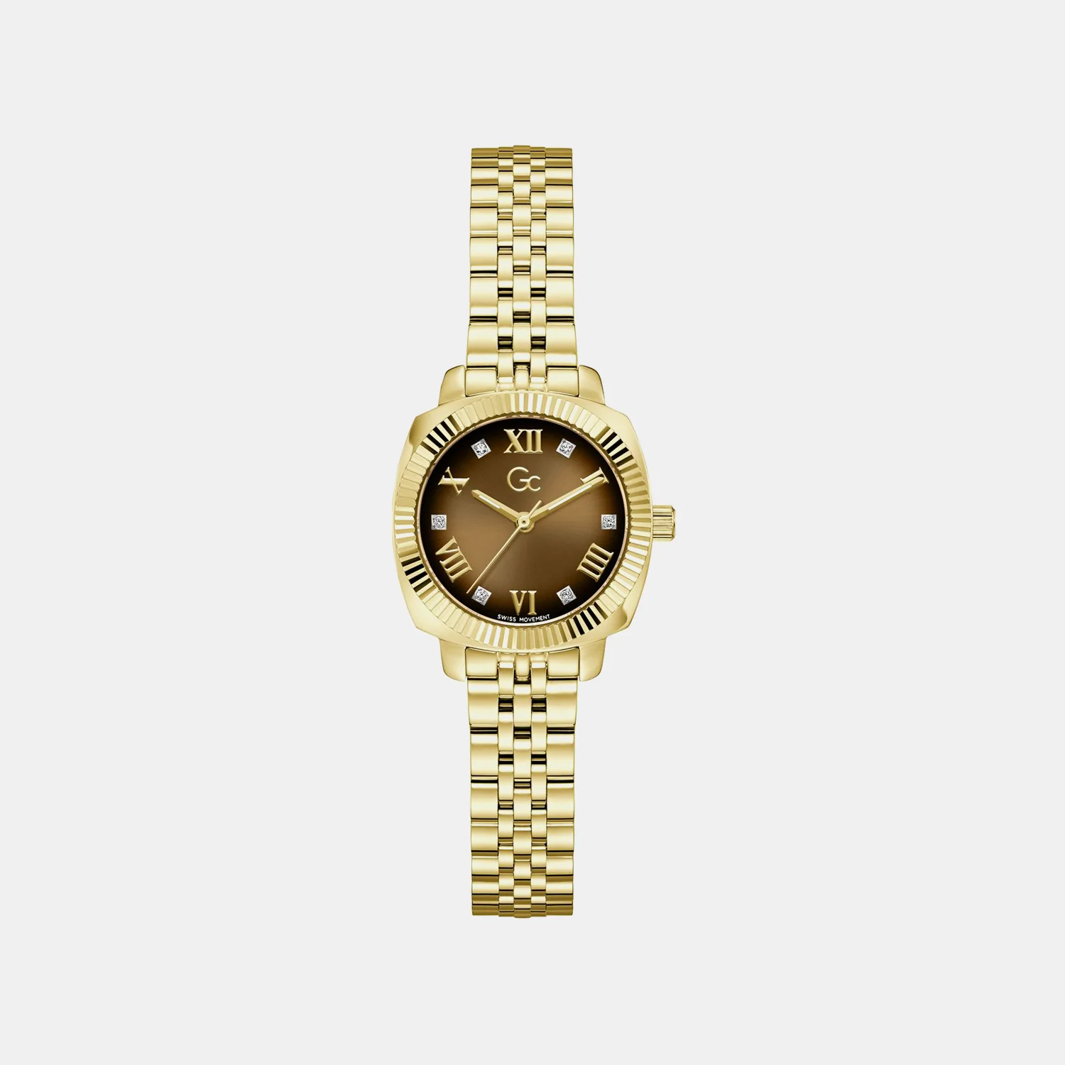Dress Women Quartz Brown Dial Analog Stainless Steel Watch Z73001L4