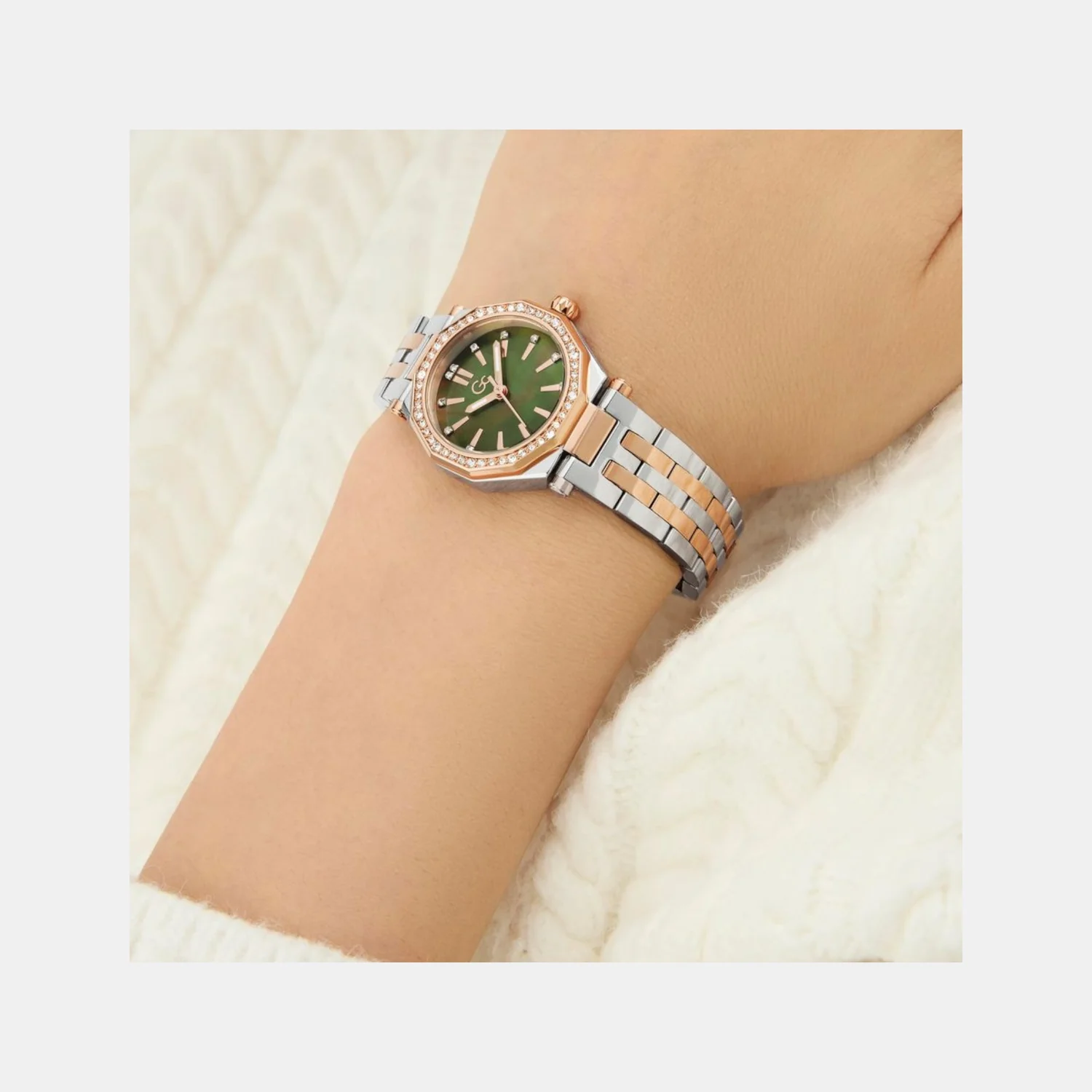 Dress Women Quartz Green Dial Analog Stainless Steel Watch Z54004L1 - Image 8