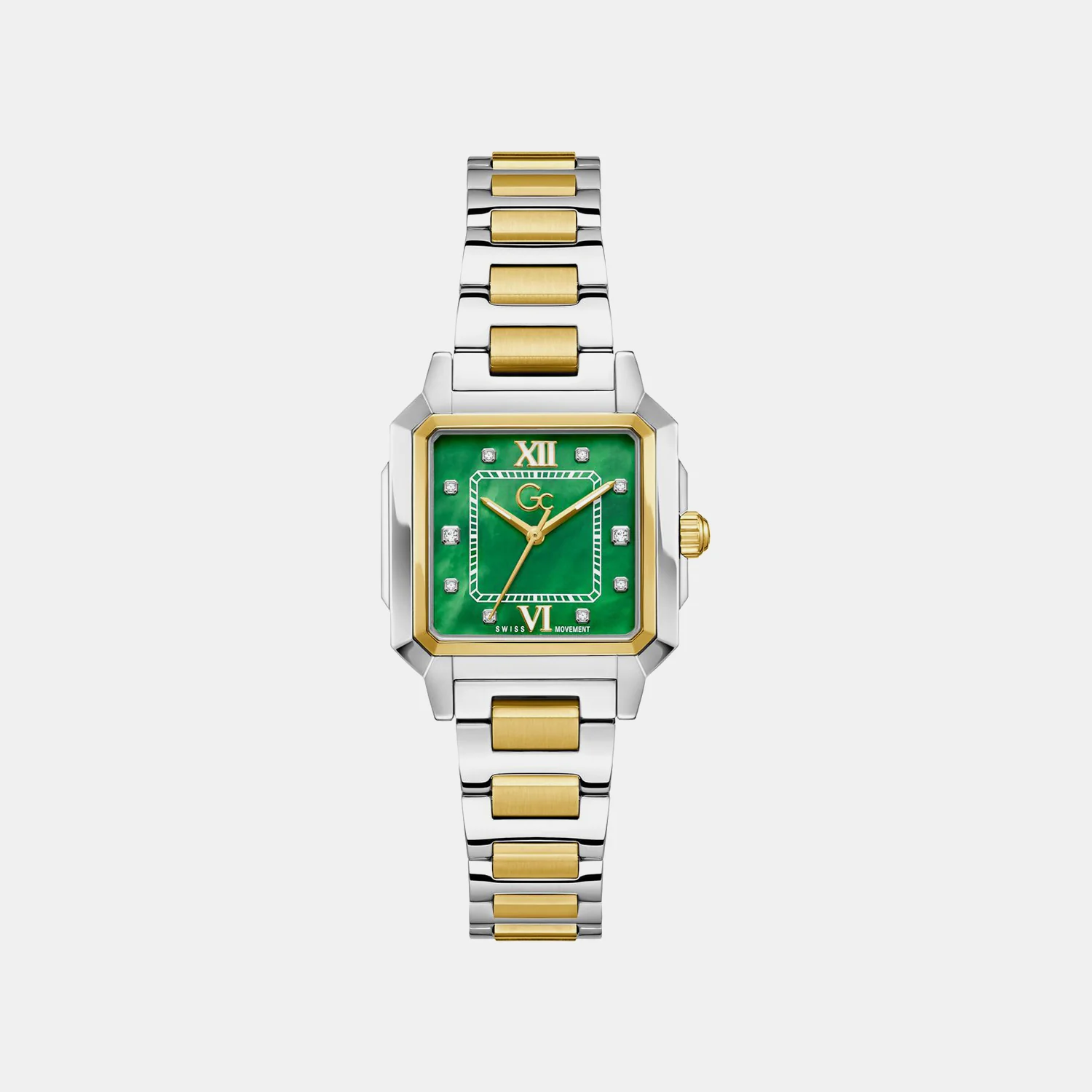 Dress Women Quartz Green Dial Analog Stainless Steel Watch Z72002L9